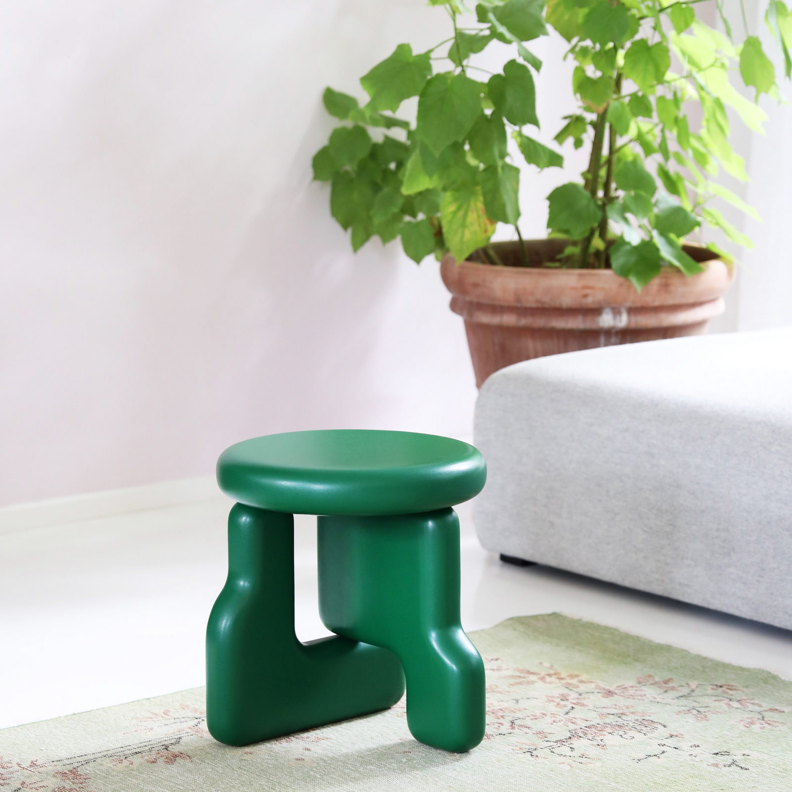 Plot sidebord, grøn, lindetræ, højde 45 cm – &Klevering