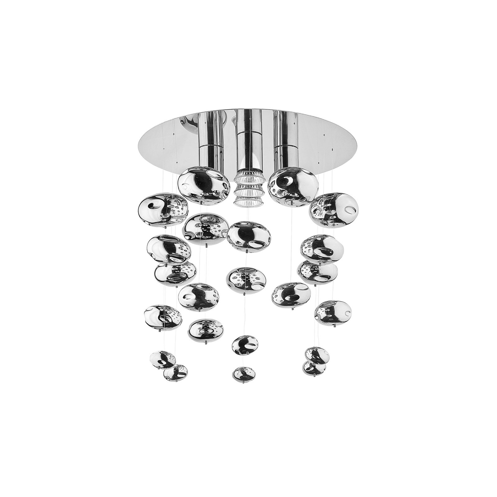 Salva E ceiling light with glass elements