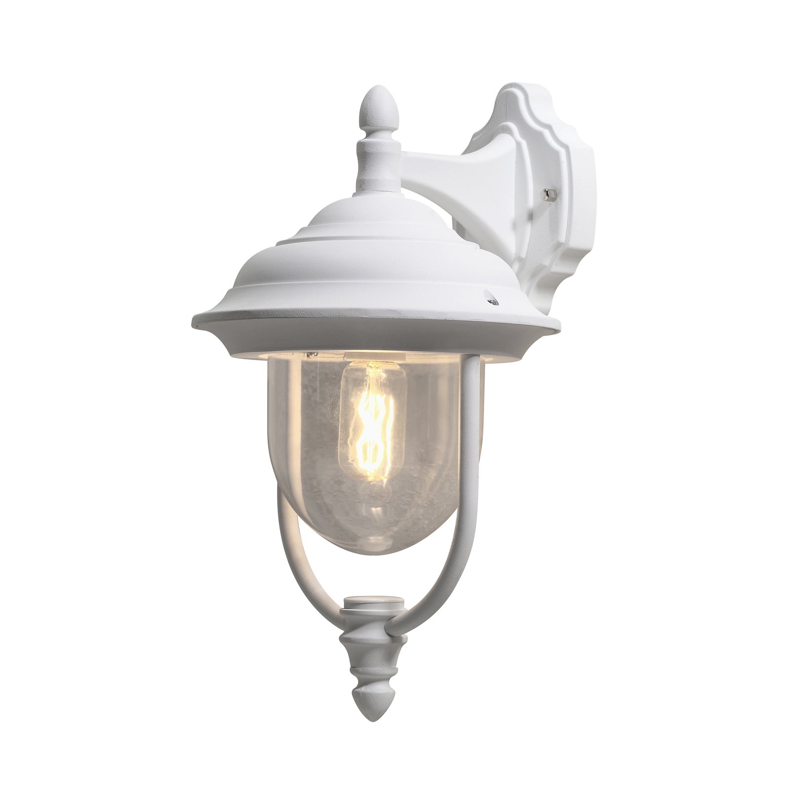 Parma outdoor wall light, hanging lantern in white
