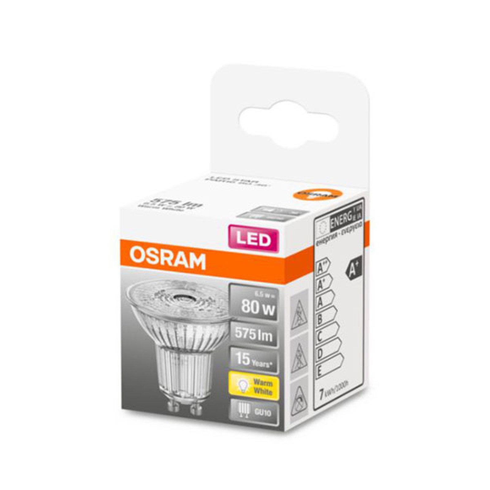 6 x OSRAM LED Downlight Globes Bulbs Lamps 7W 240V GU10 Cool Daylight 575Lm 