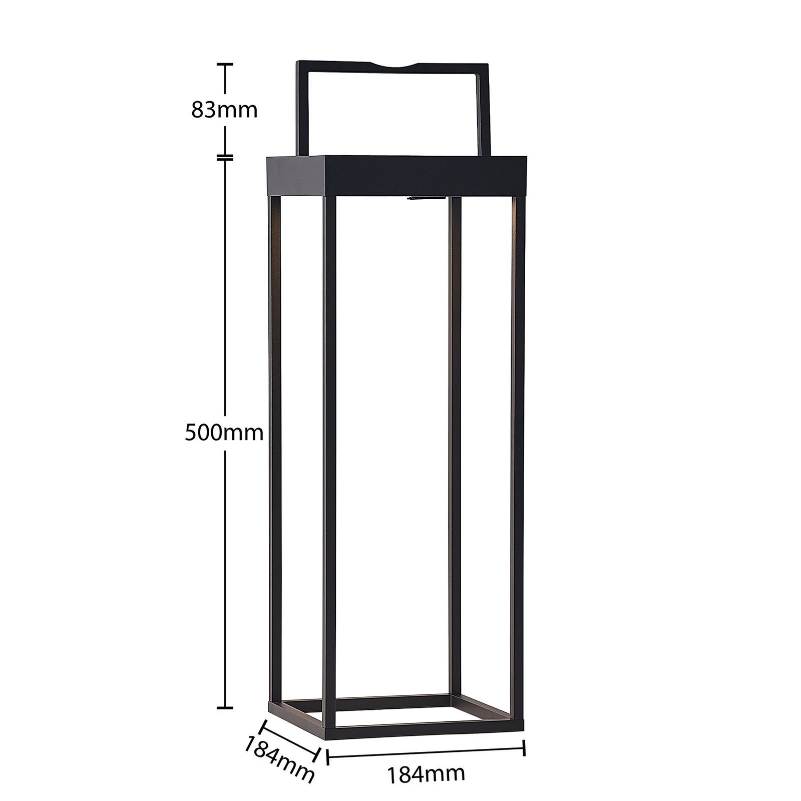 Lynzy LED Lámpara solar H58,3 Black - Lucande