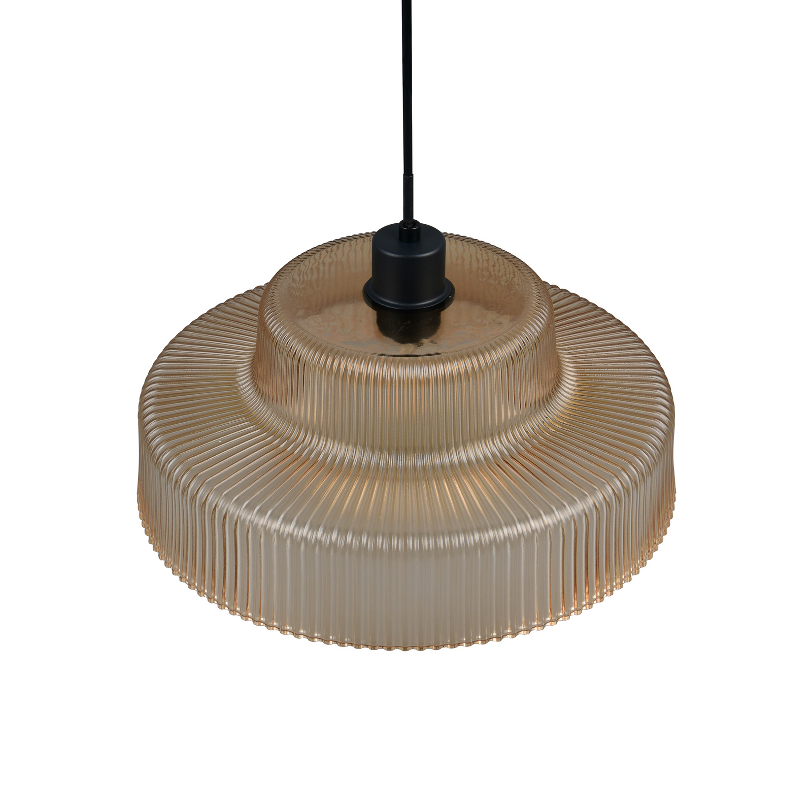 Abella lógó világítás, borostyánszínű, Ø 35 cm, üveg, E27