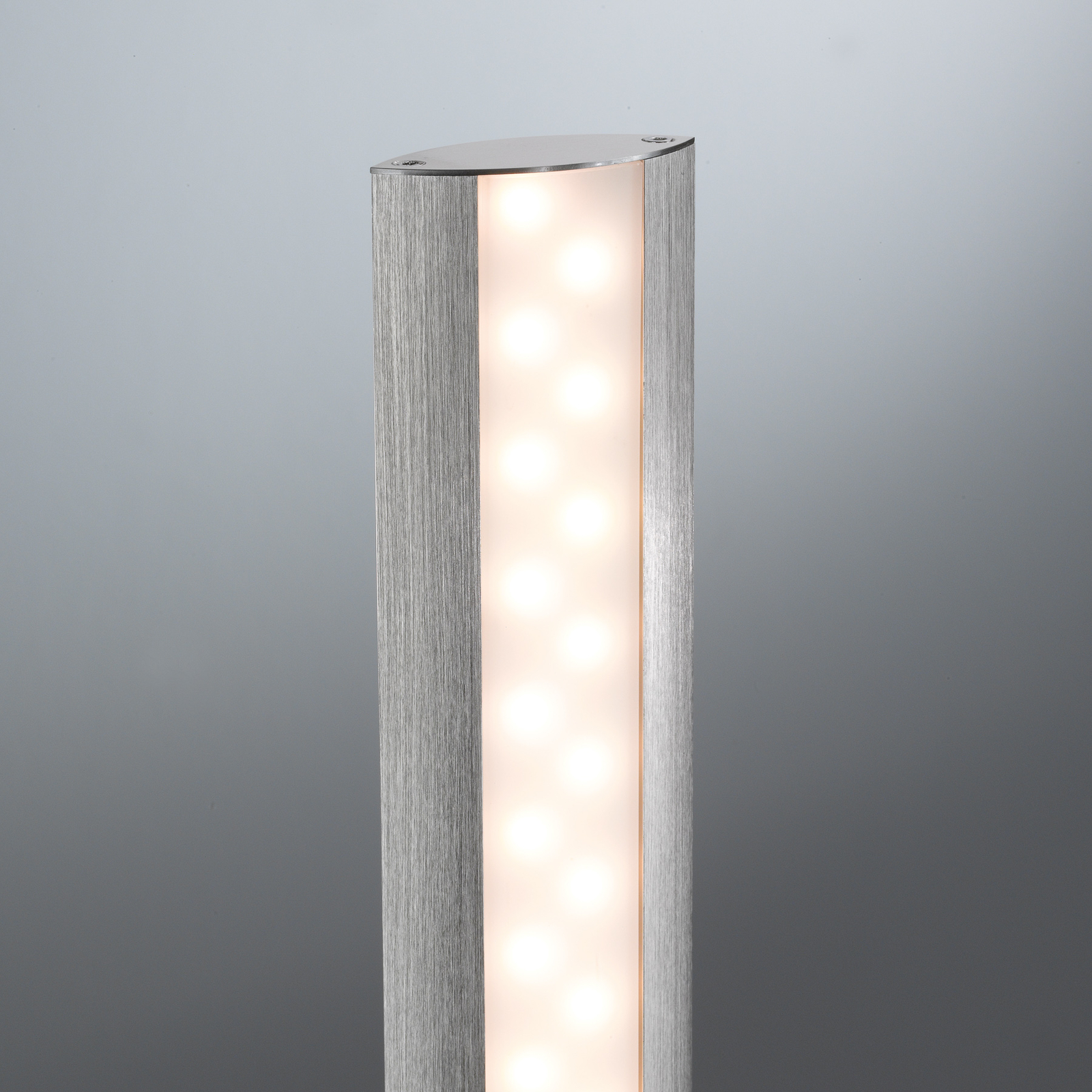 LED stojací lampa Beat dotykový stmívač CCT hliník