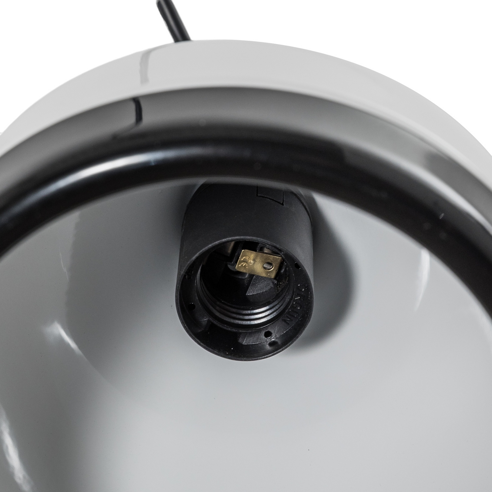 Lampada a sospensione Yildo 6868, bianco/nero, metallo, a 1 luce
