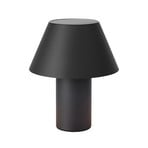 Vivo LED solar table lamp, black, IP44, height 30 cm, dimmable.