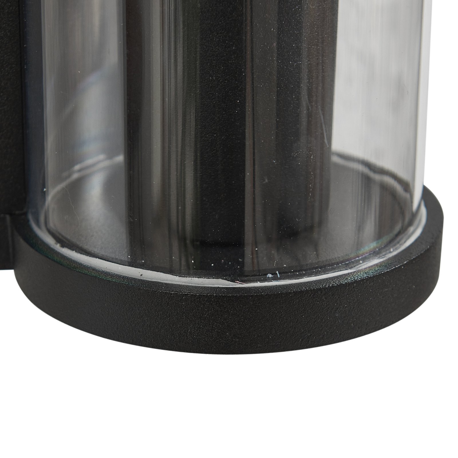 Lucande buitenwandlamp Zanta, hoogte 19,7 cm, IP65, zwart