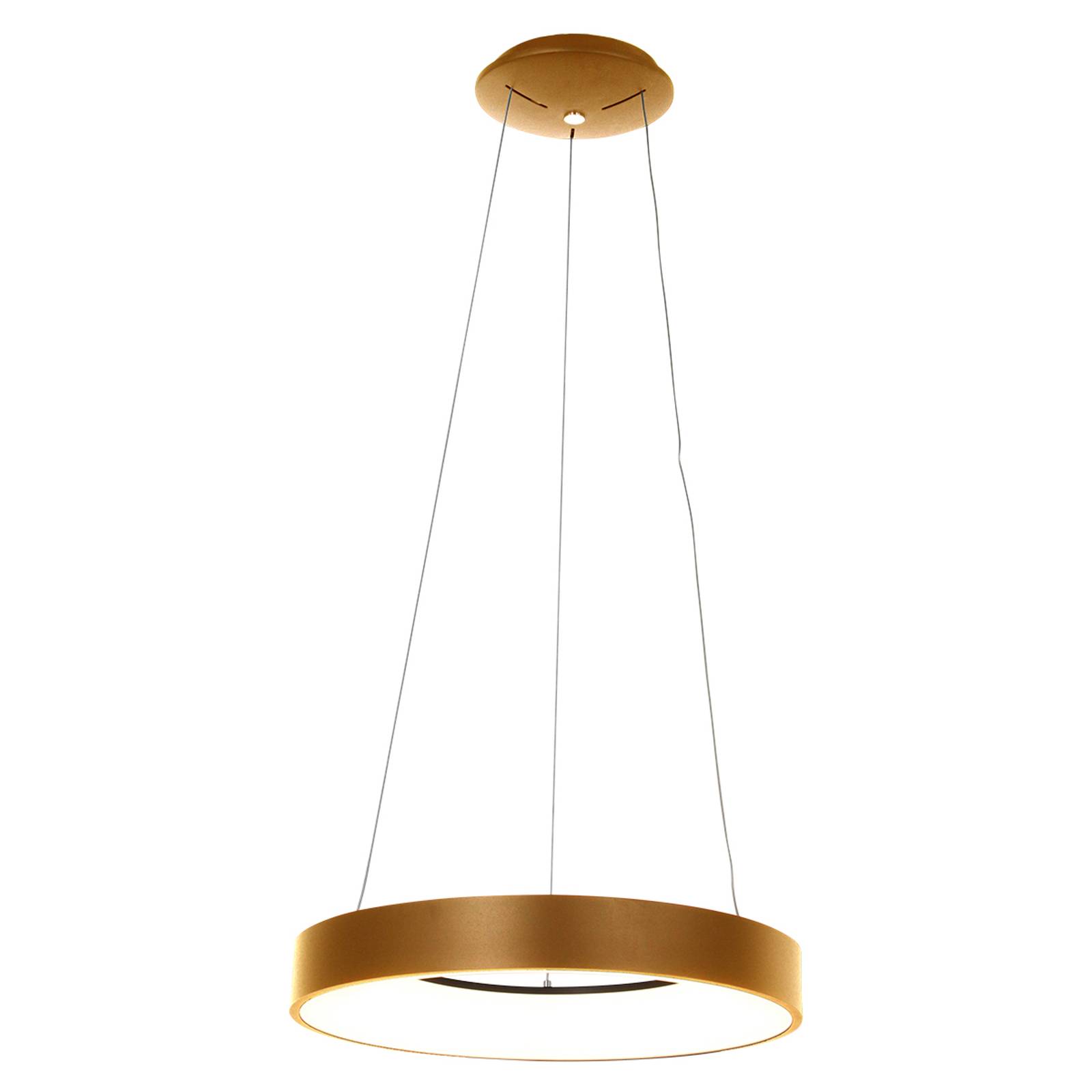 LED-Hängeleuchte Ringlede, Ø 48 cm, gold