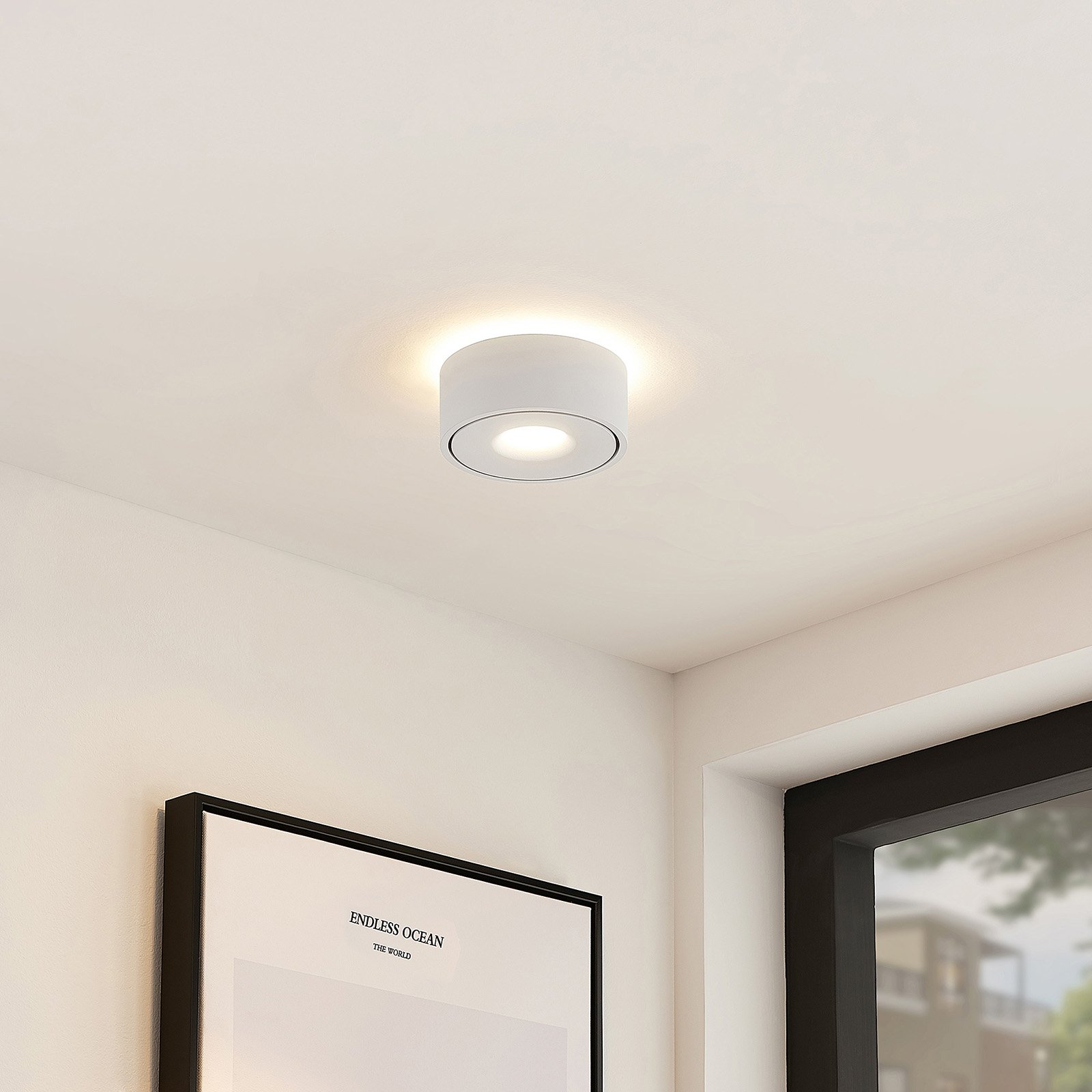 Arcchio Ranka LED ceiling lamp direct and indirect, for Hallway, aluminium, 14 W, energy efficiency: A+, H: 4.9 cm