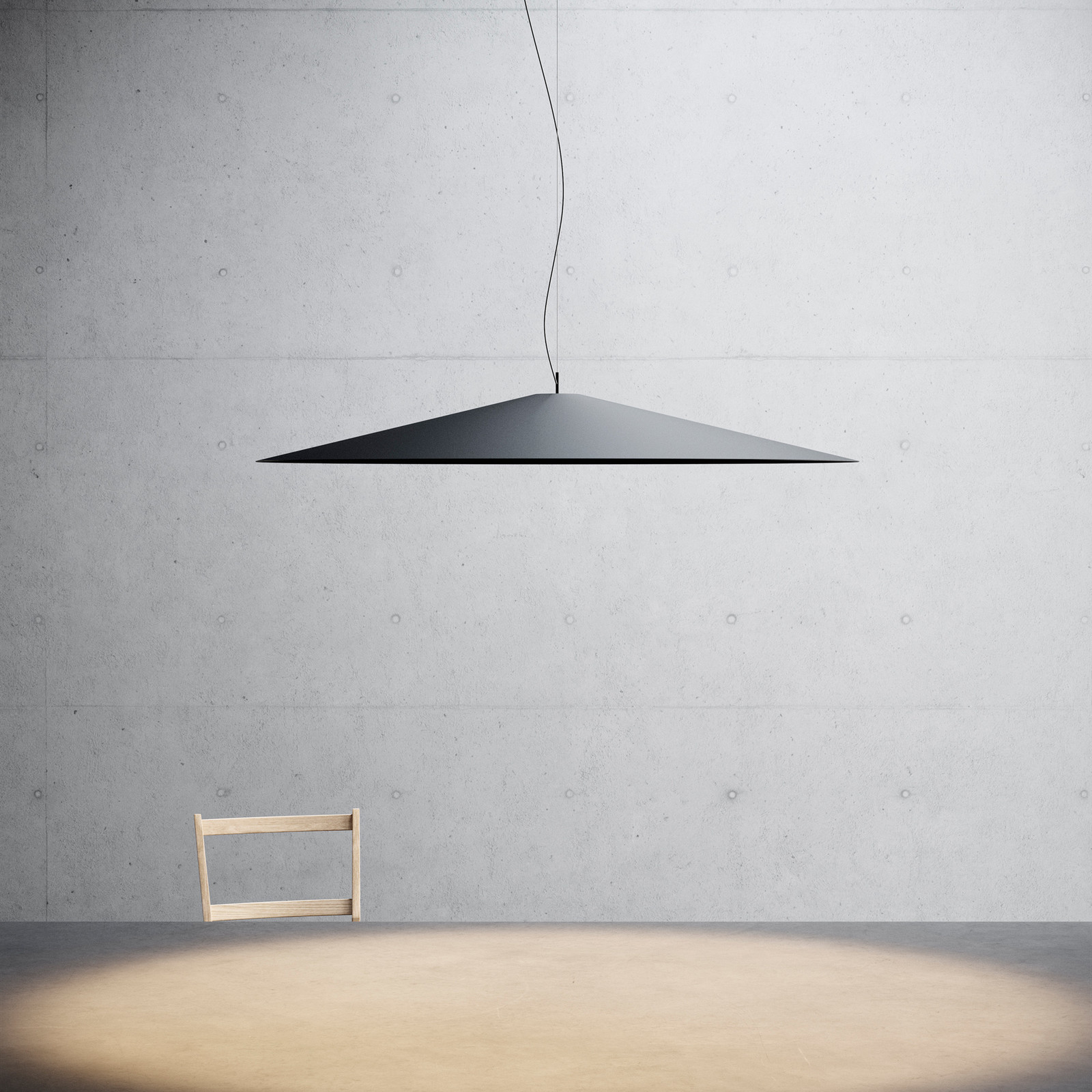 Luceplan Koinè LED suspendat 927 Ø55cm negru