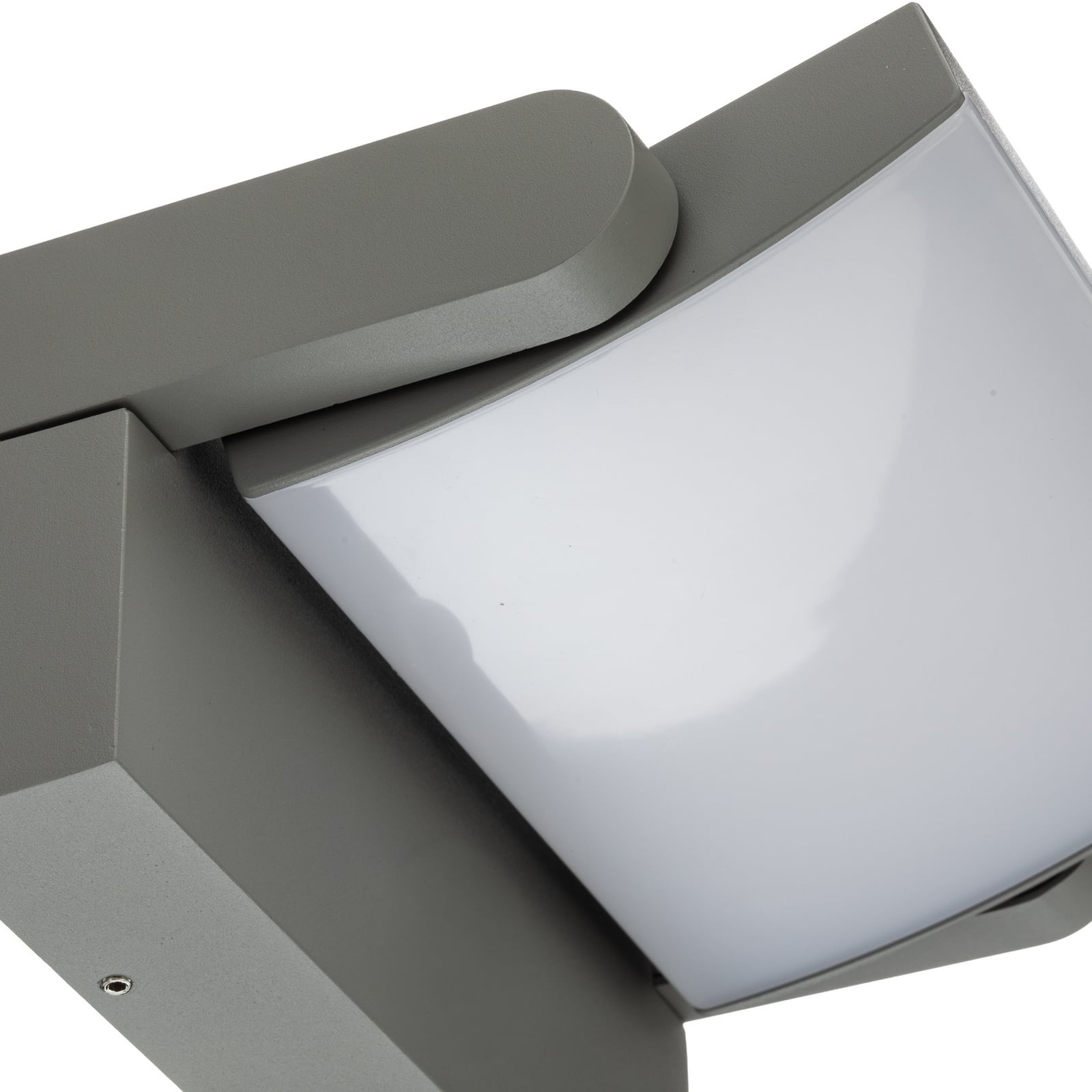 Lindby LED vonkajšie nástenné svietidlo Sherin, sivá, IP54, otočné