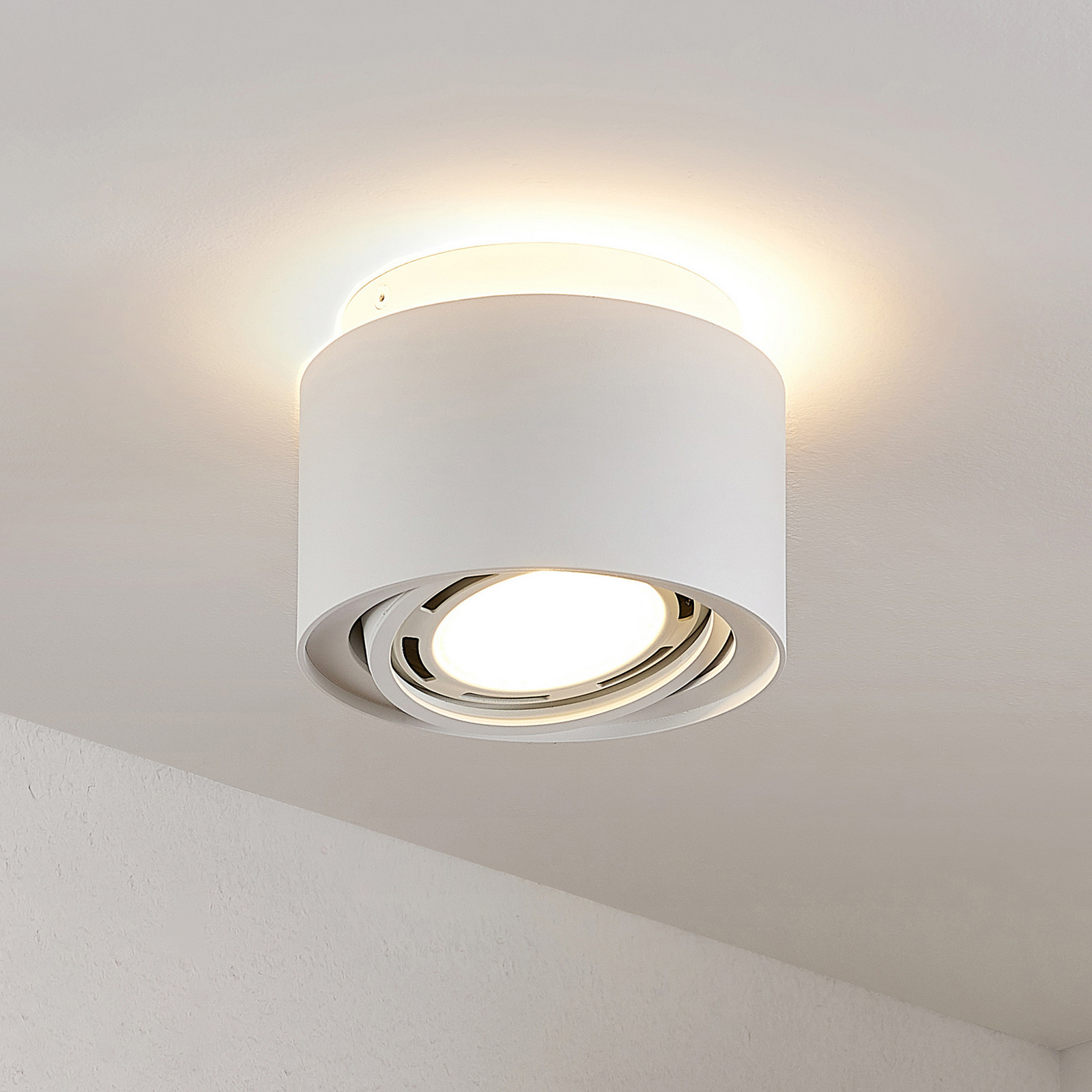 Arcchio plafonieră Walisa Ø 15 cm alb metal GU10 - Camera de zi / sufragerie - modern - alb (RAL 9003) - Aluminiu