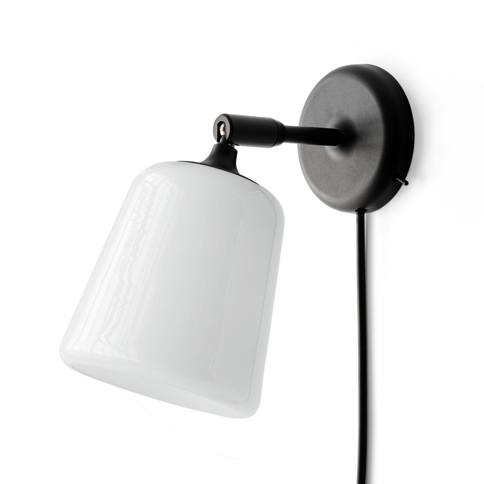 Material Wall Lamp White Opal Glass - New Works