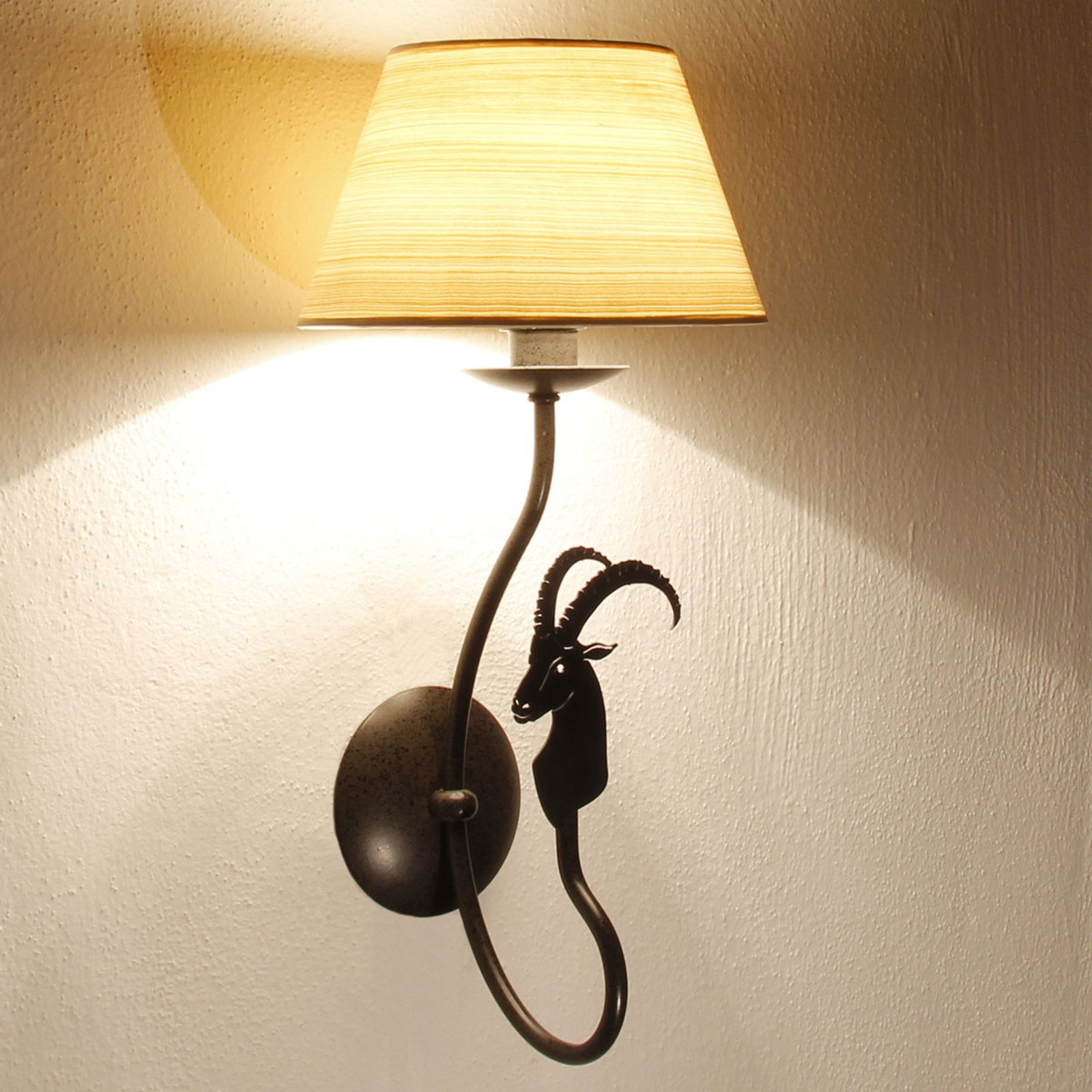Menzel TH7361 wall light, 1-bulb, ibex
