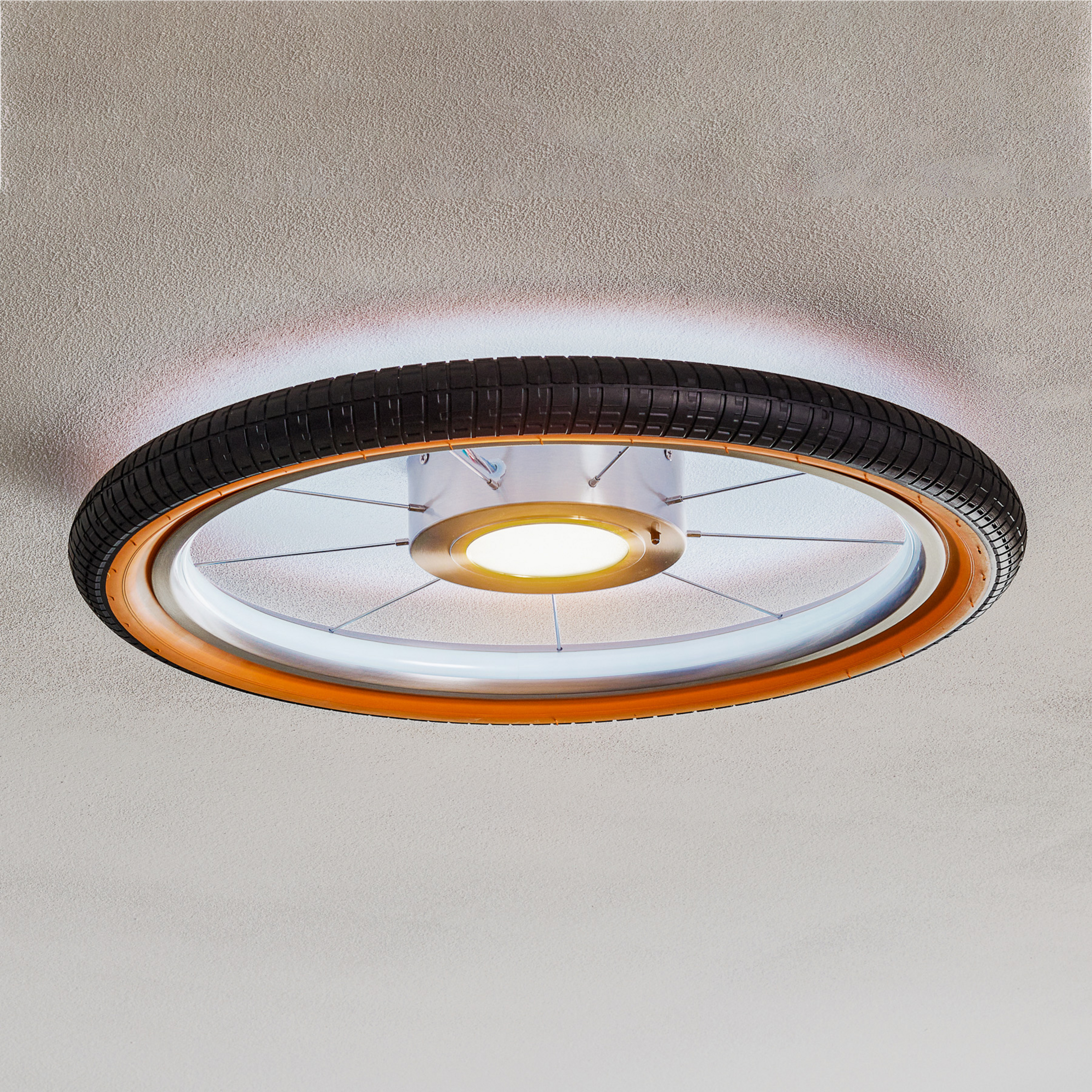 Plafoniera LED Wheel, RGB, nero