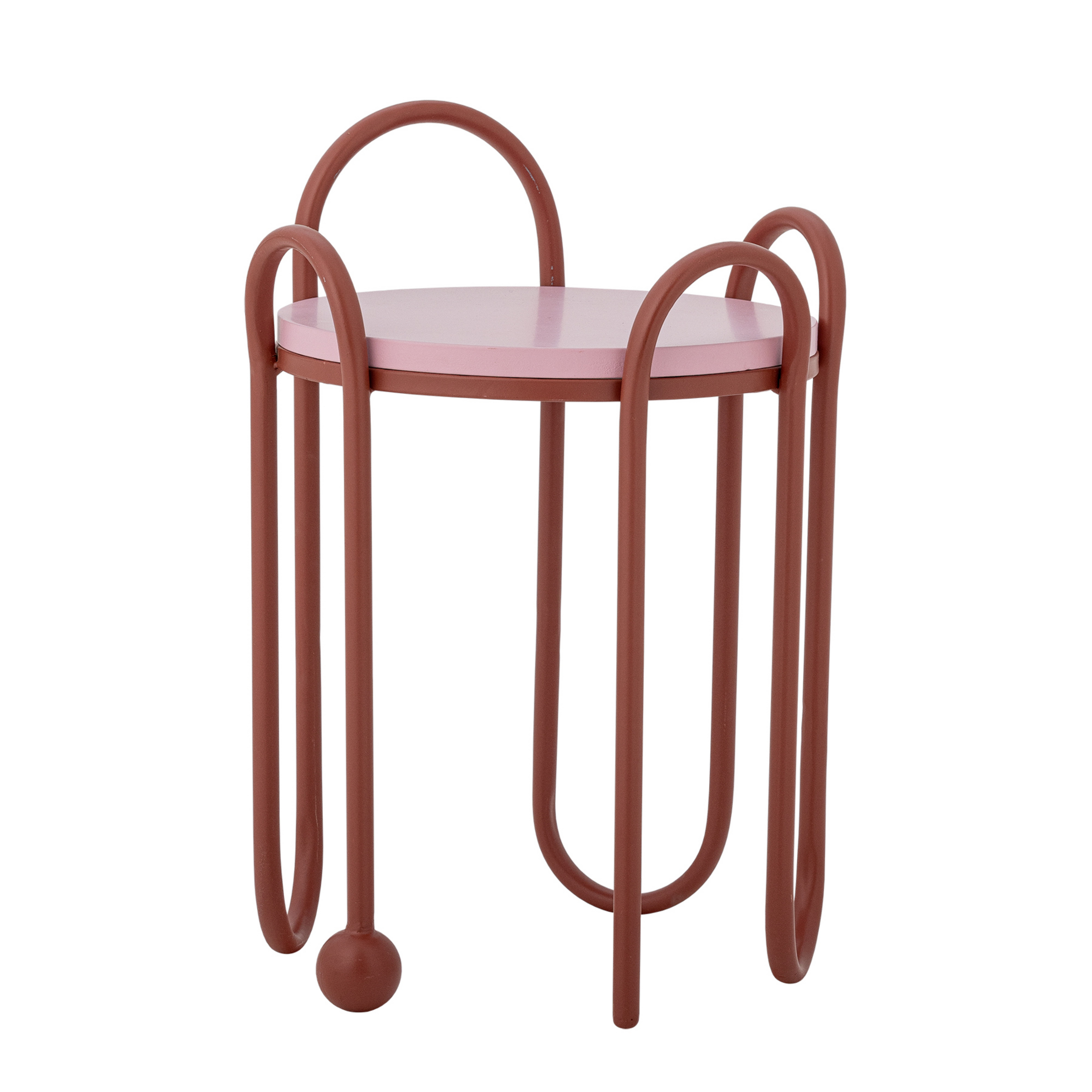 Table d'appoint Whimsica, métal, rouge - BLOOMINGVILLE