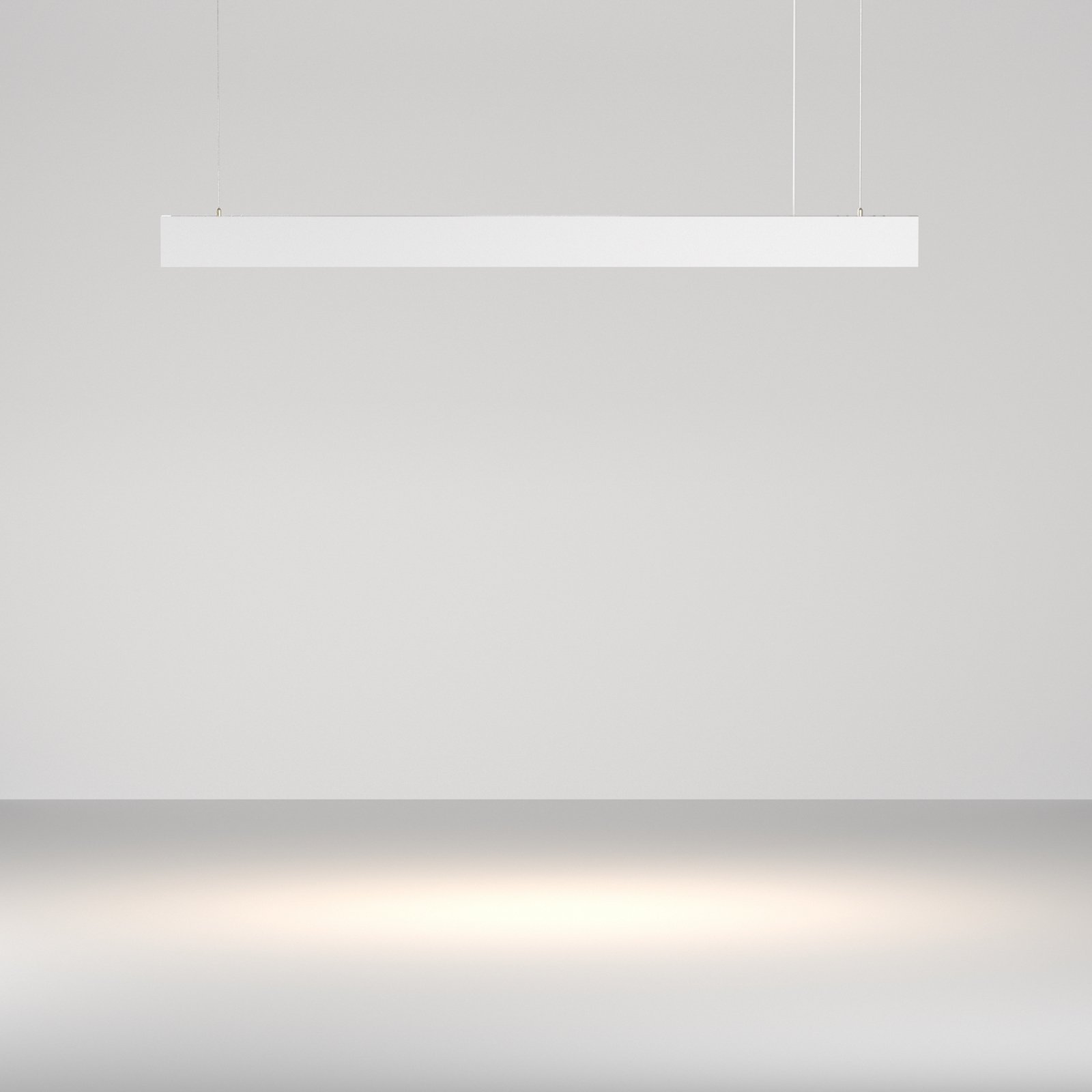 Lampă suspendată LED Maytoni Basis, albă, CCT, lungime 112,5 cm