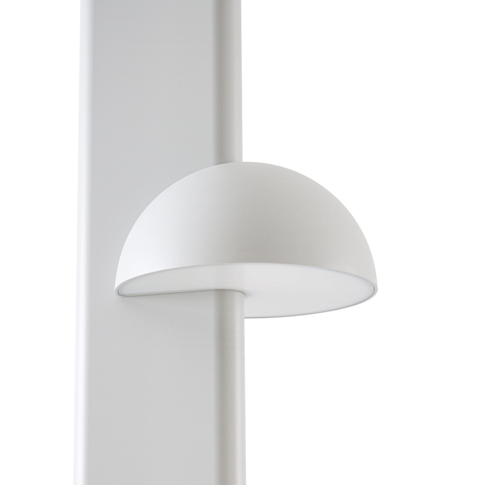 Velira LED buitenlamp, 3-lamps, 220 cm, IP44, lichtgrijs, metaal - Lucande