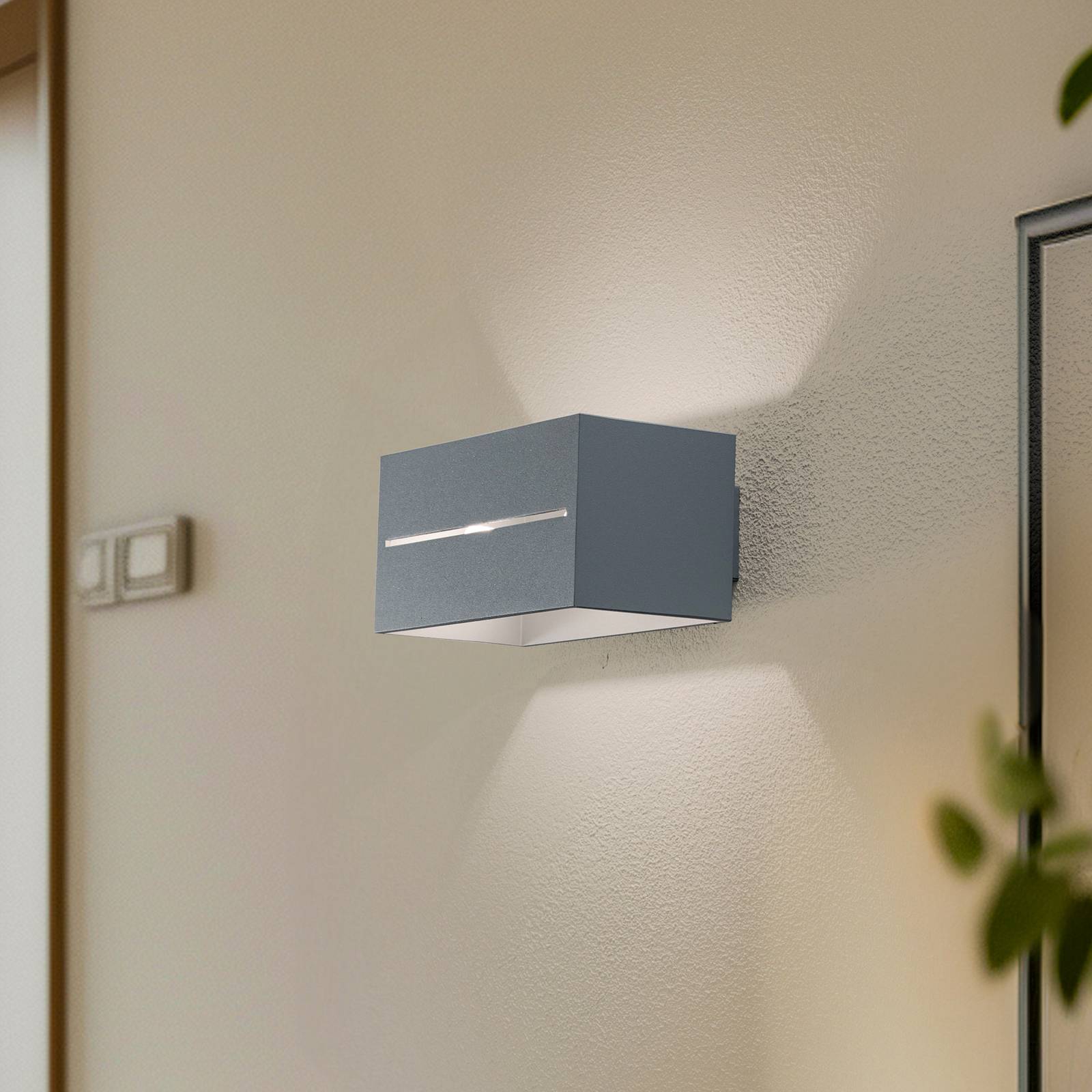 Euluna Aceline Wandleuchte, Up- und Downlight grau günstig online kaufen