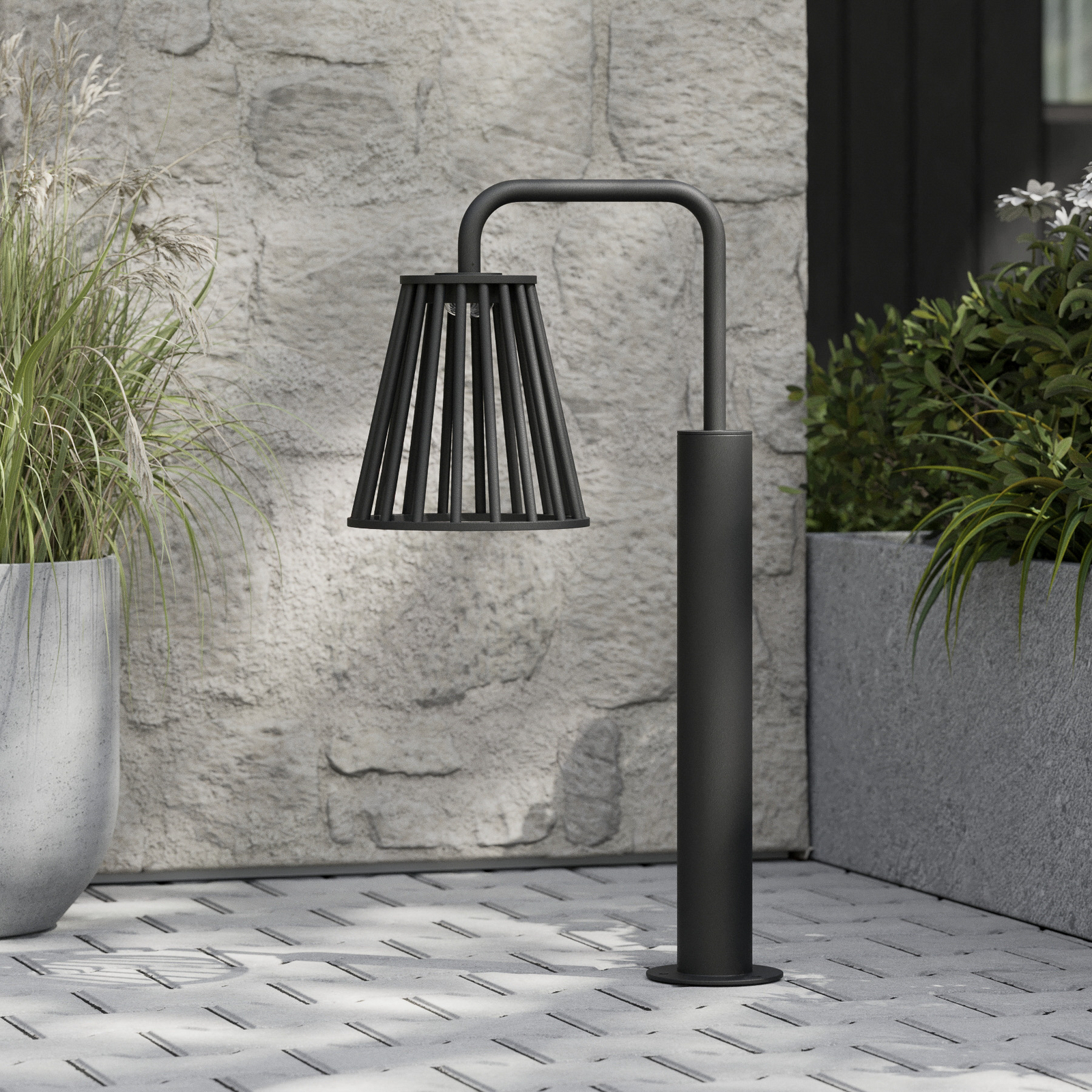 UDGÅET - Miray LED Vrtna lampa H60 tamno Siva - Lucande