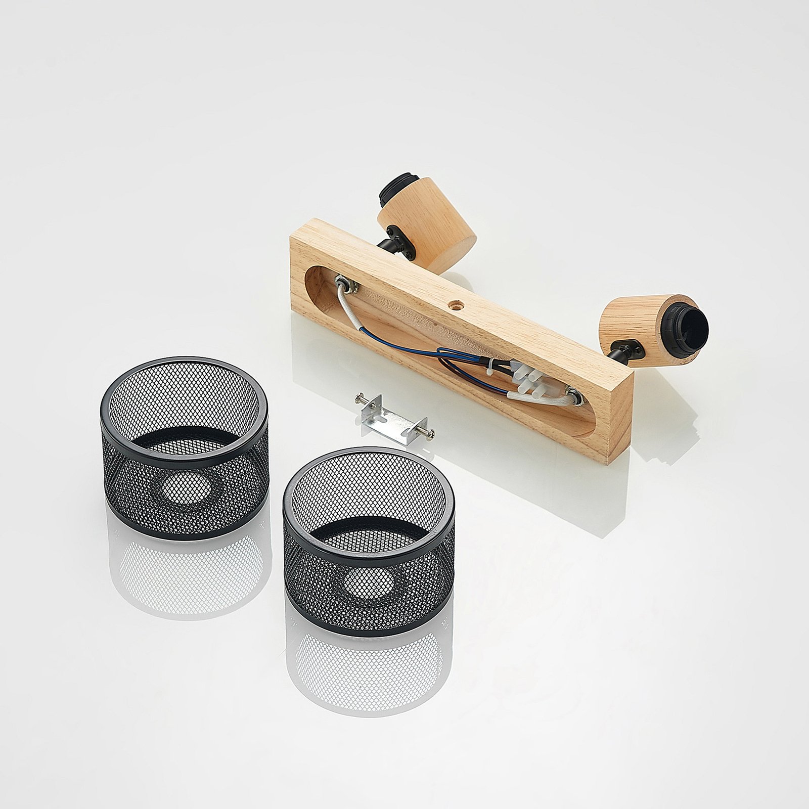 Evinora 2 Deckenleuchte Black/Wood - Lindby