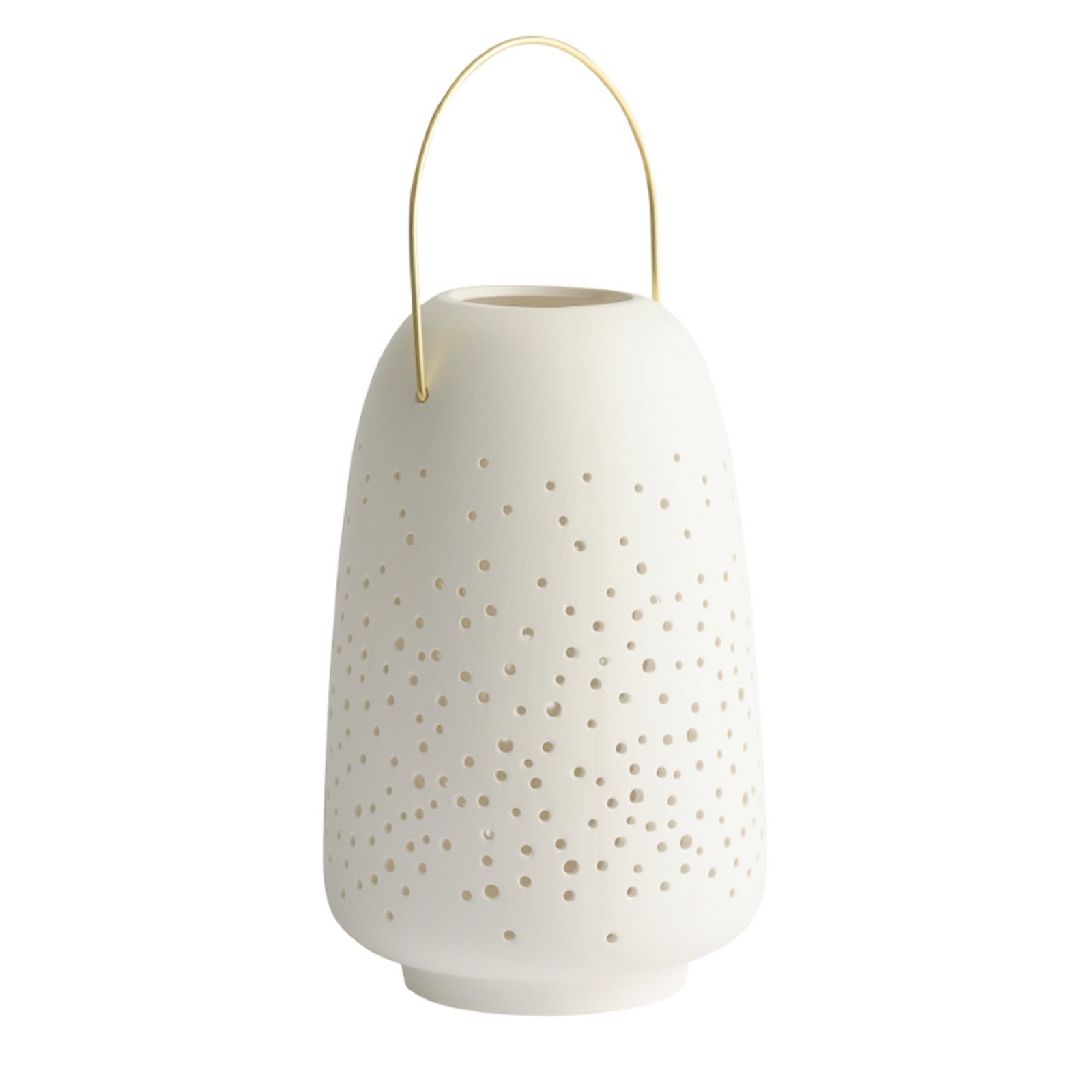 Lanterna in ceramica, 15 x 24 cm, bianca - Uyuni Lighting