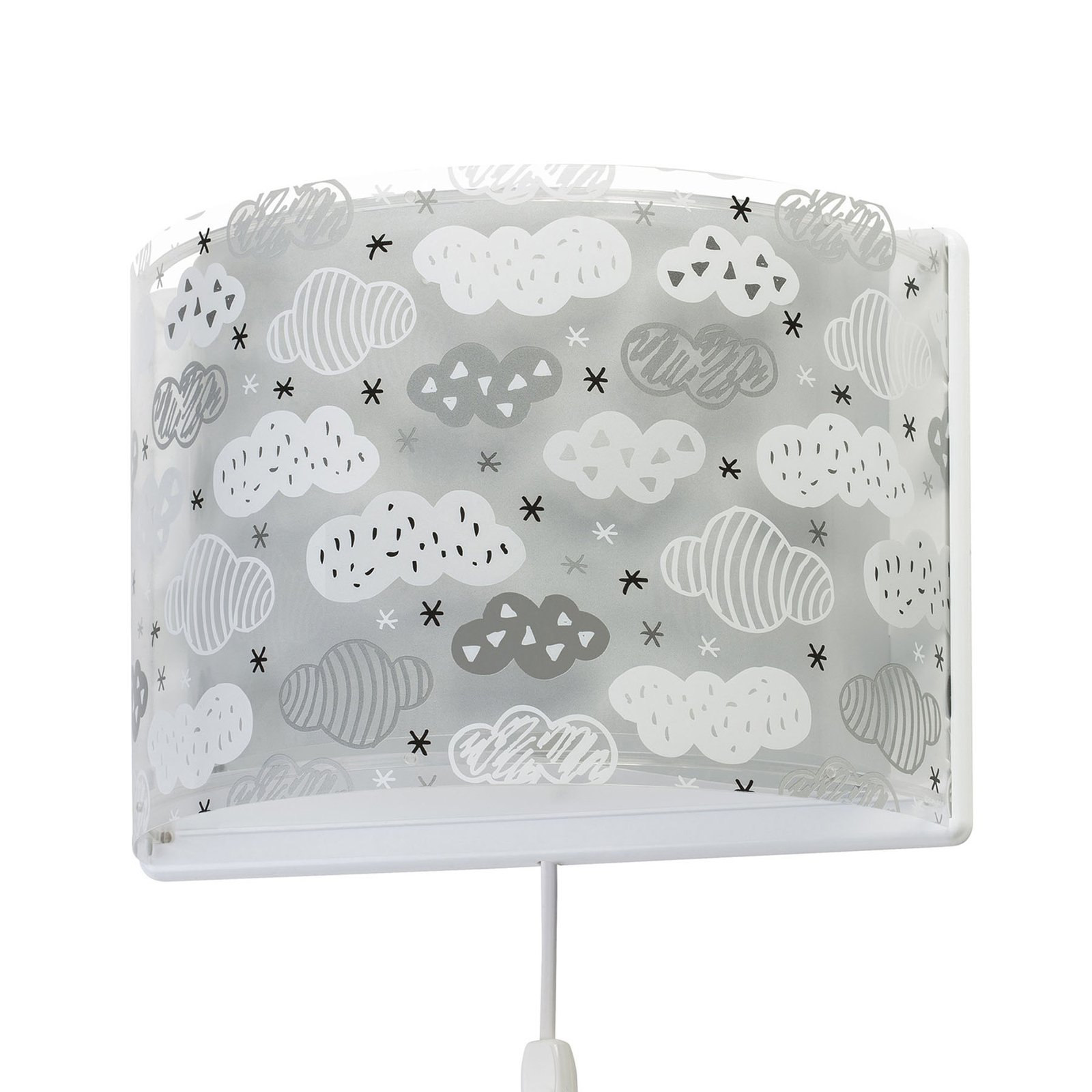 Children's wall light Clouds in grey