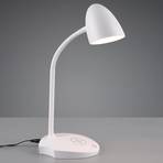 Lampe à poser LED Load chargeur à induction, blanc