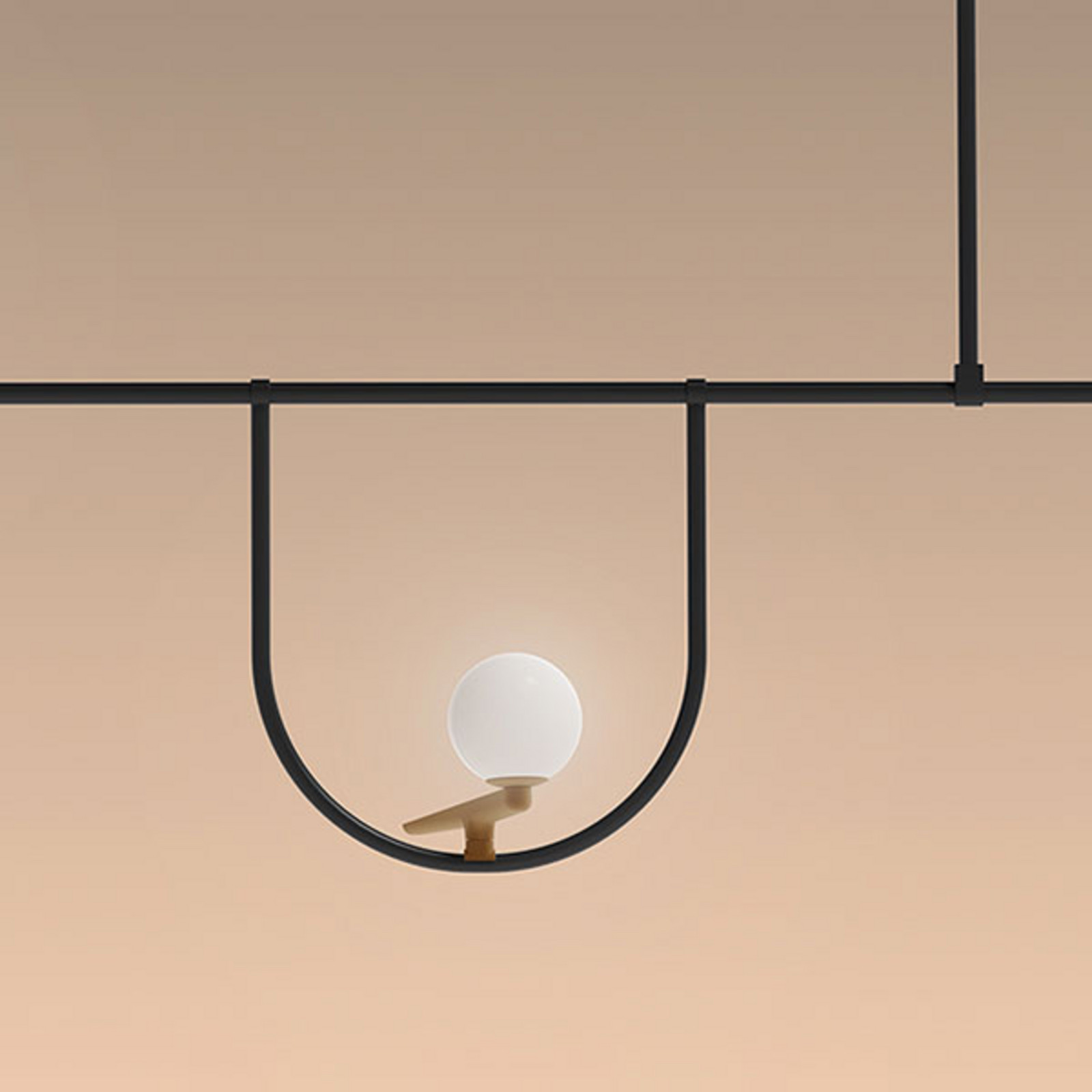 Artemide Yanzi 1 lampă suspendată LED 3s. push dim - Camera de zi / sufragerie - design - negru alamă alb - Metal