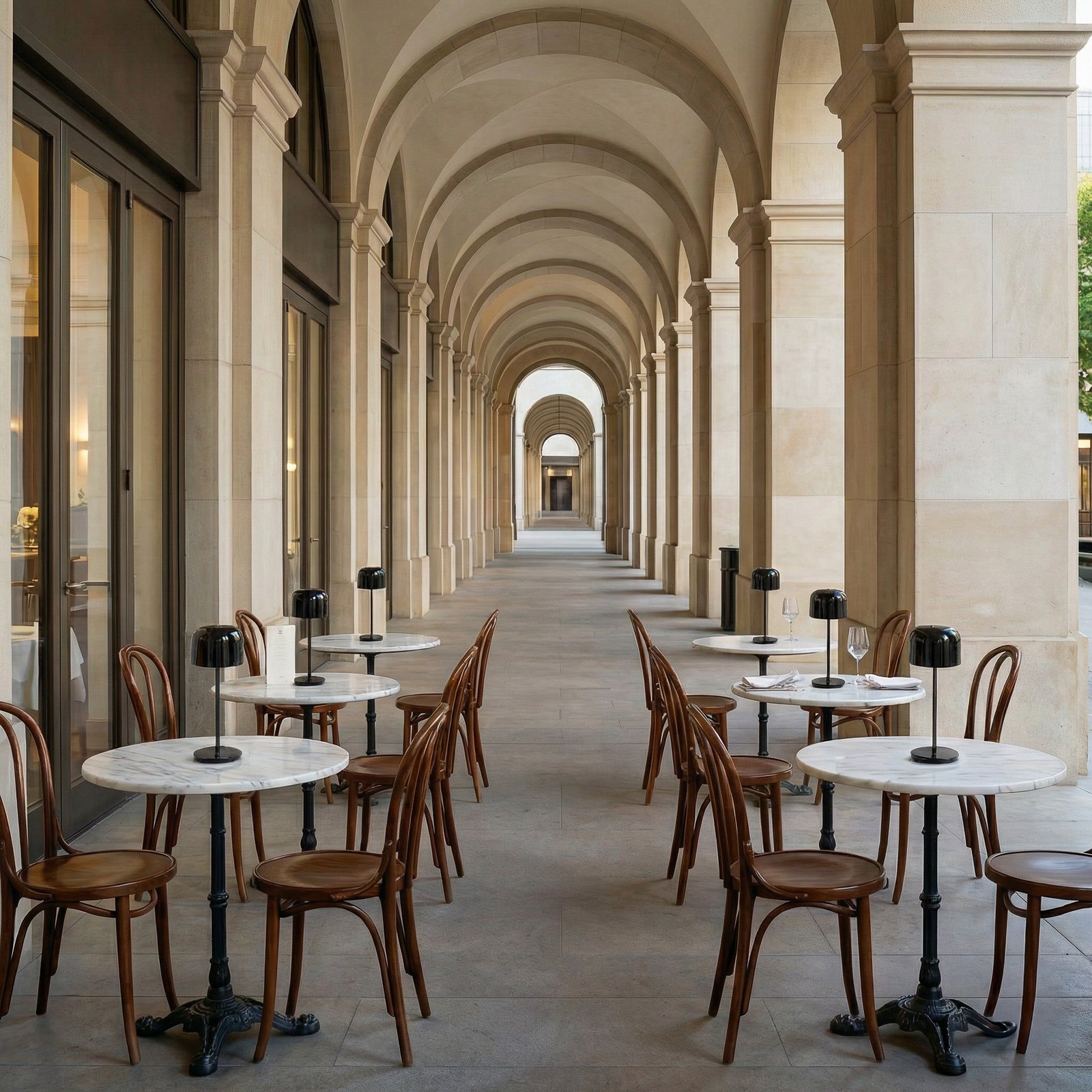 Lampe à poser LED rechargeable Quill, noire, lot de 6, station de recharge