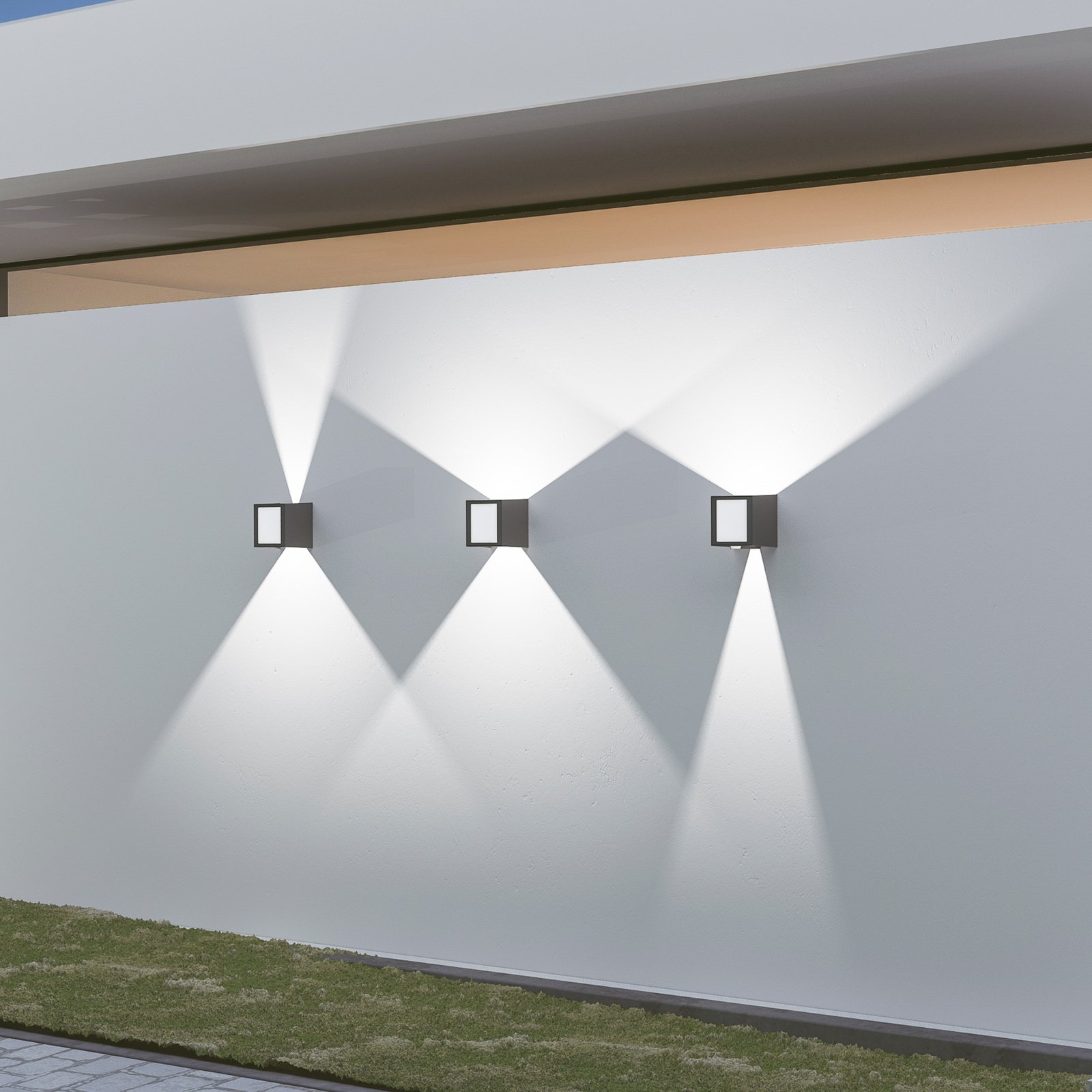 LOOM DESIGN Una LED-Außenwandlampe up/down/frontal
