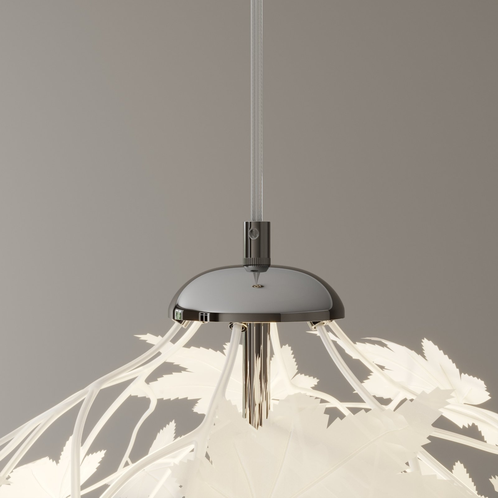Maple Pendelleuchte Ø38 White/Chrome - Lindby