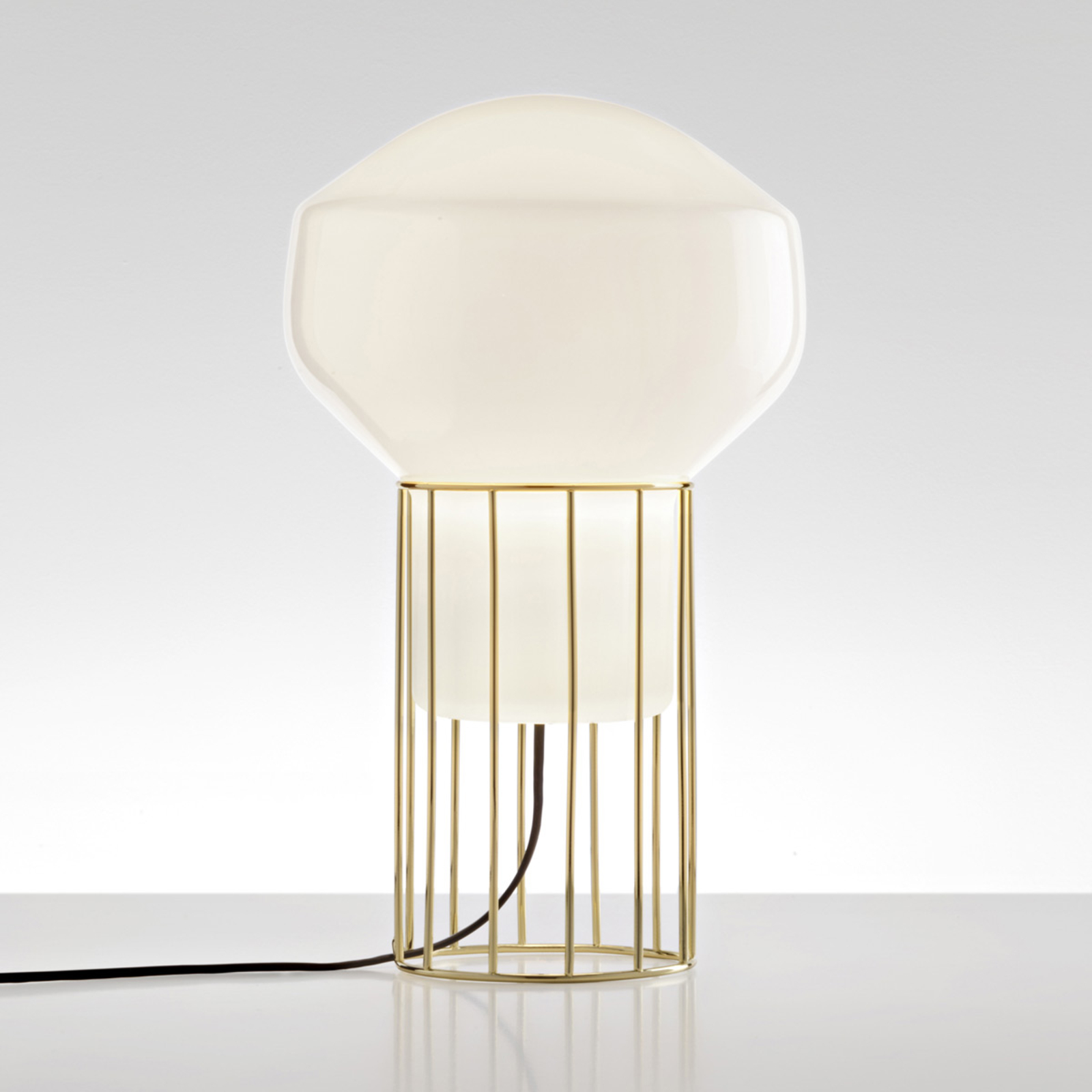 Aérostat designer table lamp with brass base 23 cm