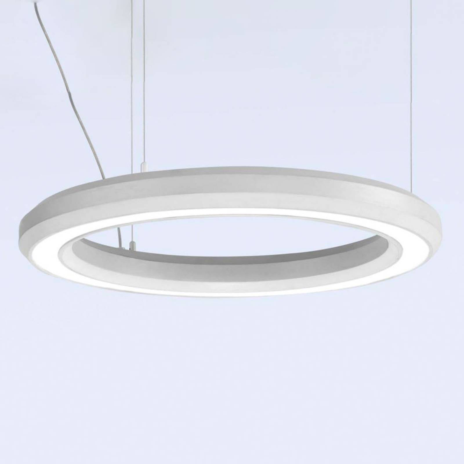 E-shop LED závesné svietidlo Materica spodné Ø 60 cm biele