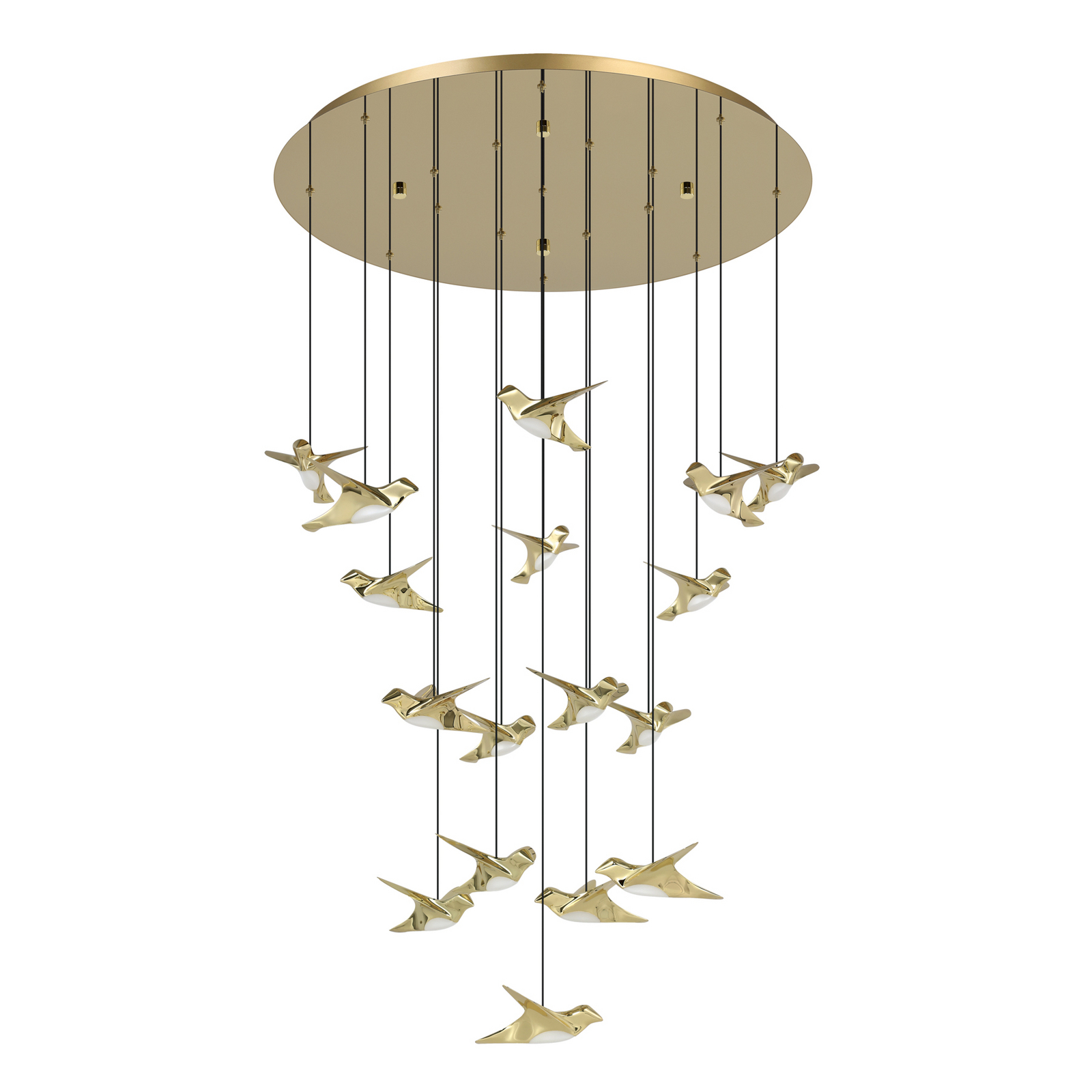 EGLO Stars Of Light LED viseća svjetiljka Paratebueno mesing okrugla 17 fl.