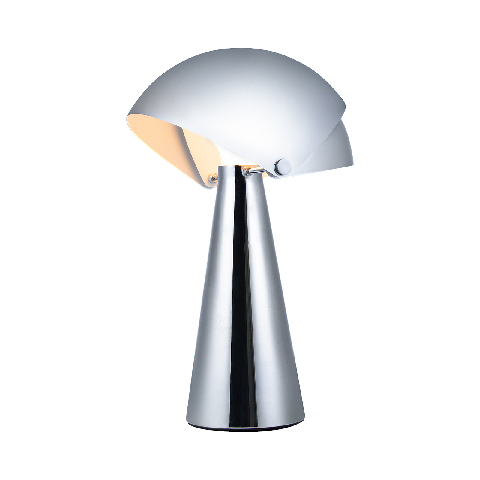 Align table lamp, tiltable lampshade, chrome