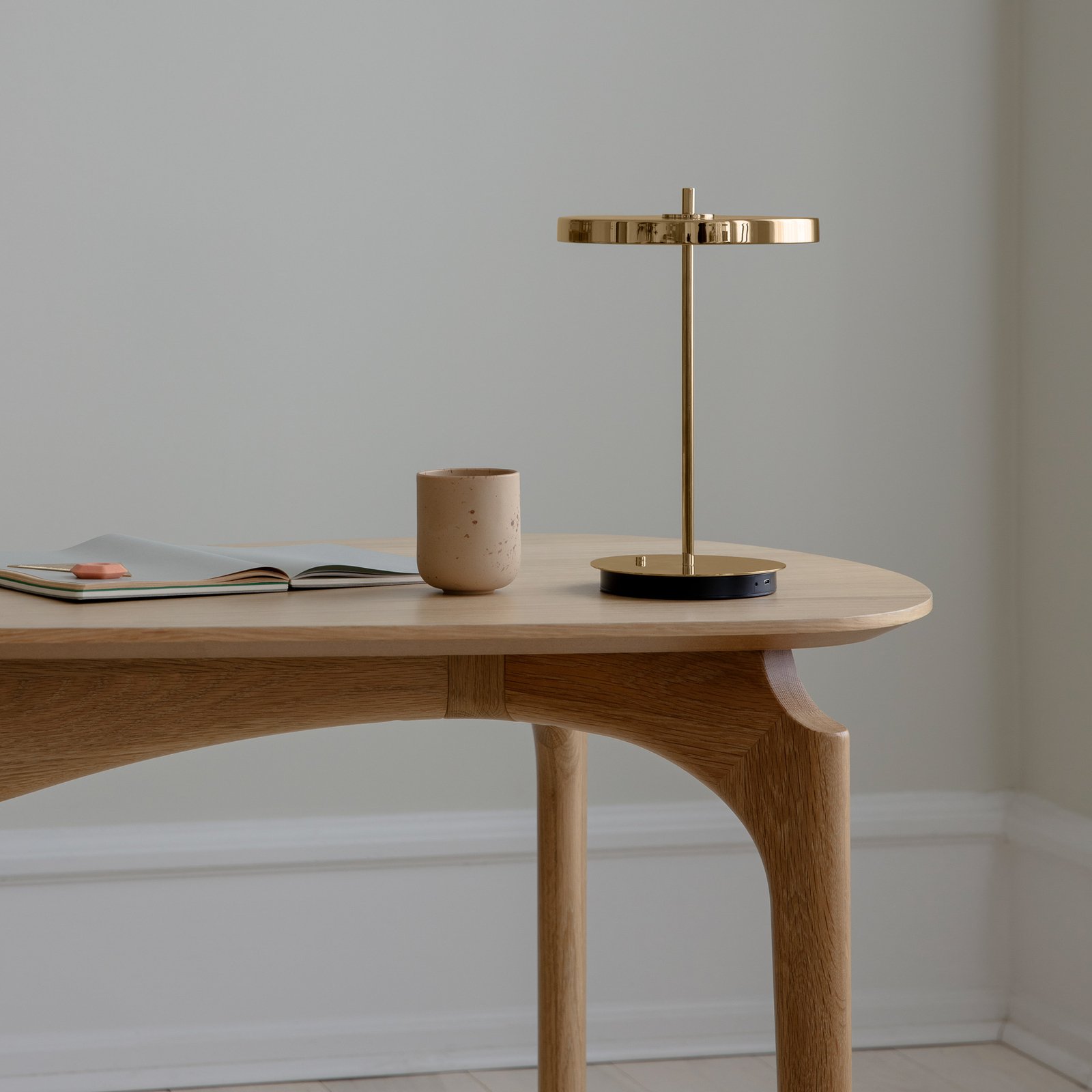 Asteria Move Portable Table Lamp Polished Brass - UMAGE