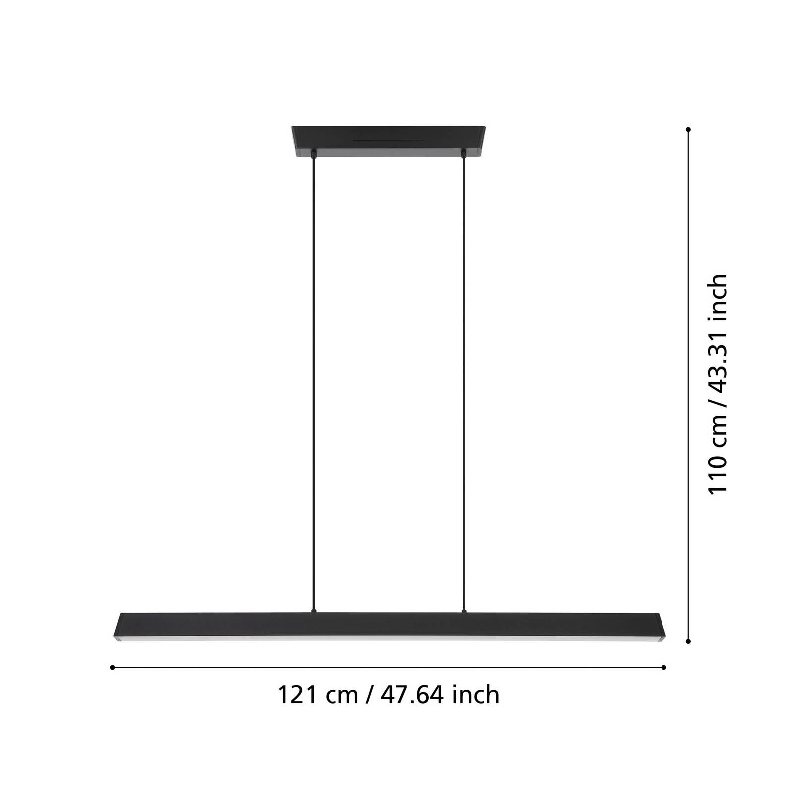  Eglo Connect Eglo Connect Simolaris-z Led-hängelampe, 122cm 