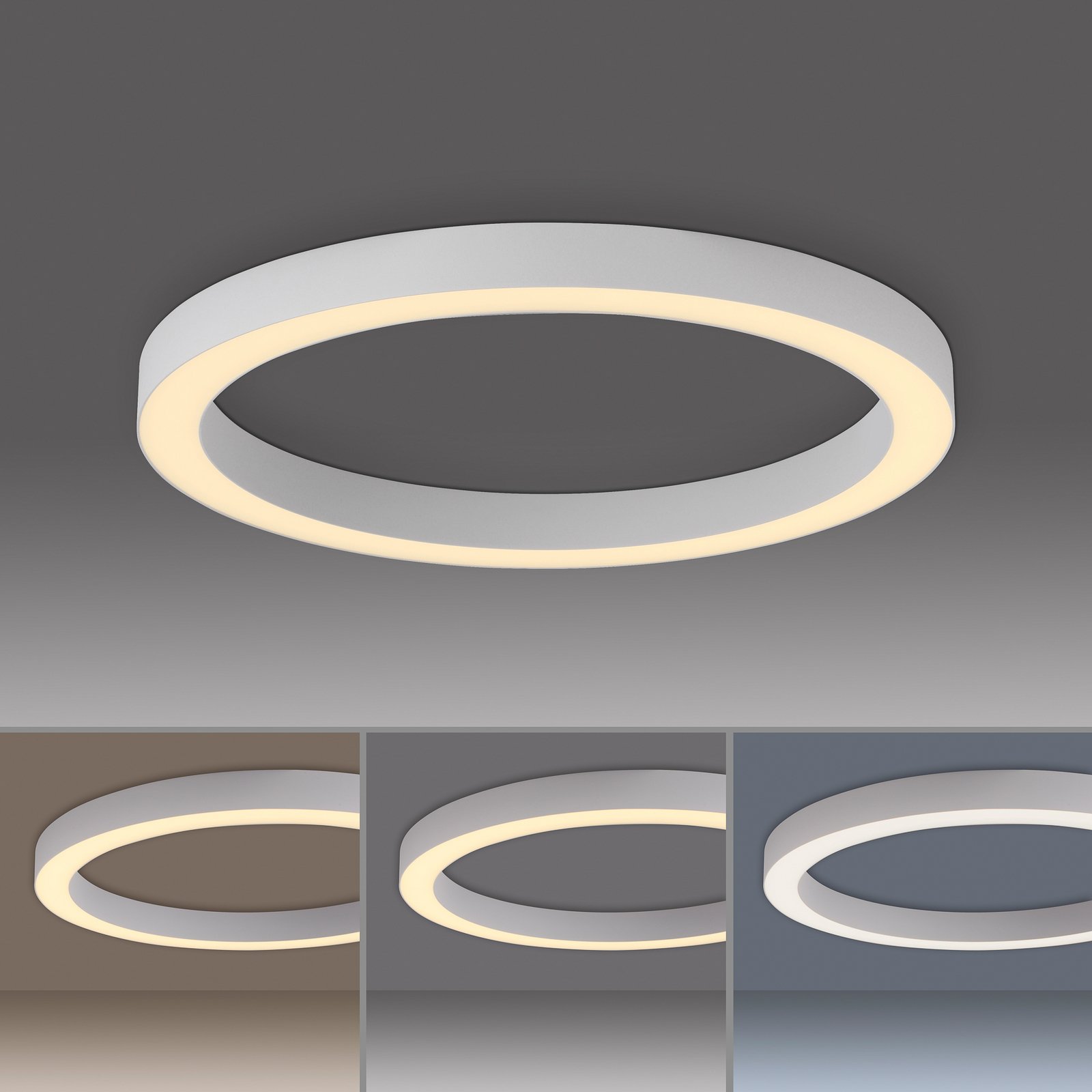 Lampa sufitowa LED PURE LED Lines, Ø 50 cm, biała CCT, pilot