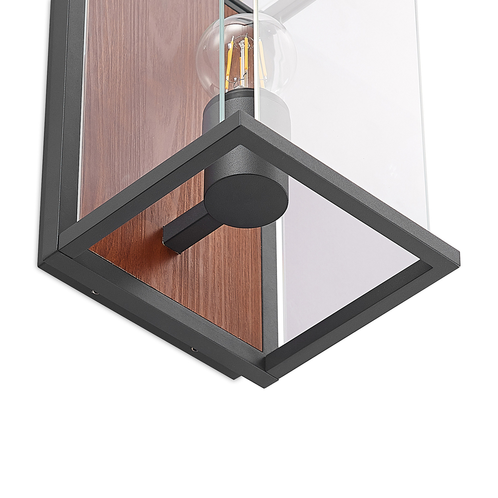 Lucande Elwin wall light, angular, one-bulb