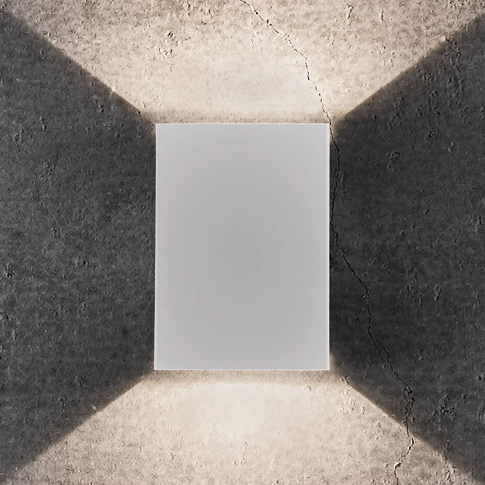LED-Außenwandleuchte Fold, 10 x 15 cm, weiß