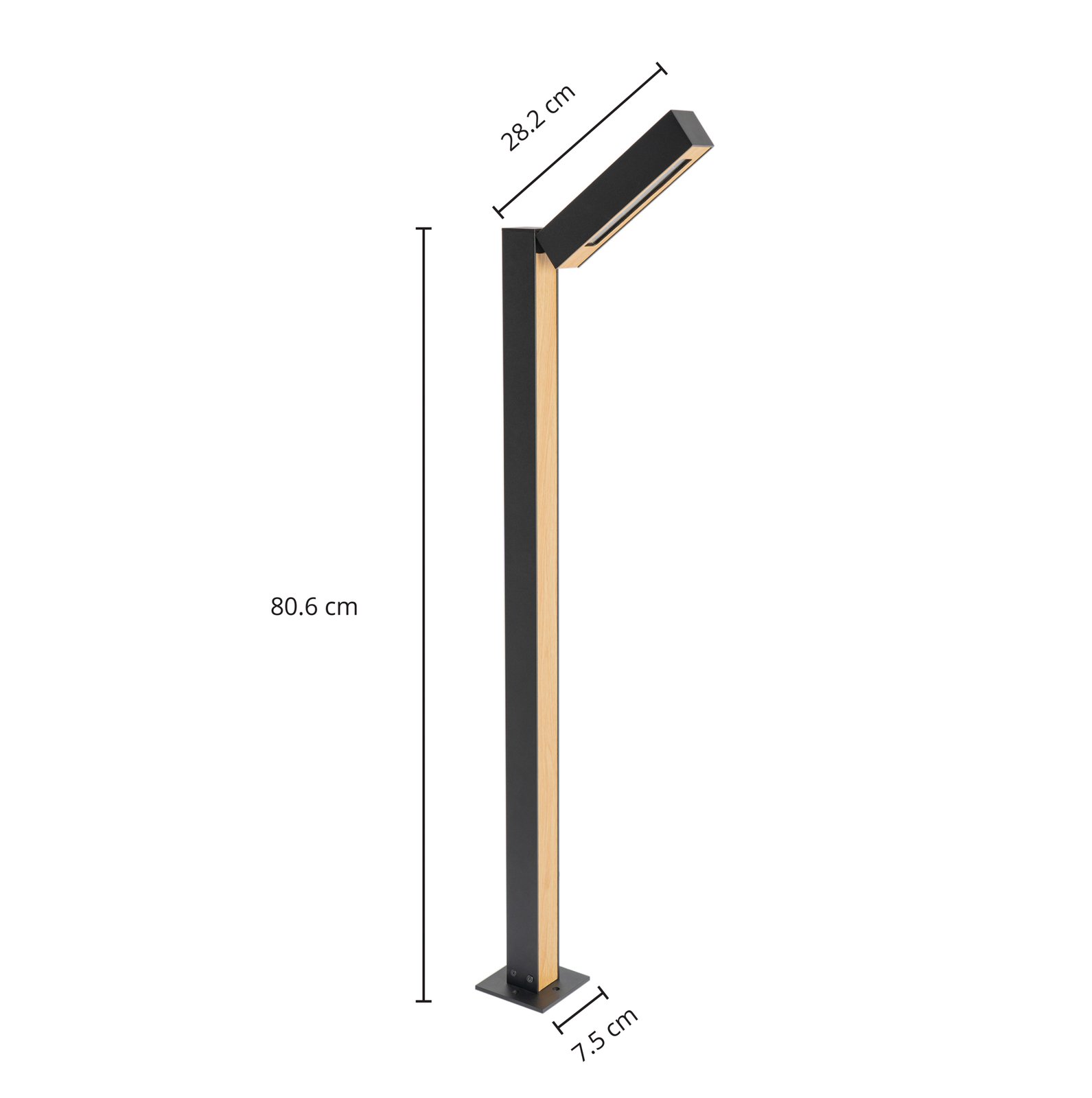 Lucande Taskalin-LED-pylväsvalaisin 1-lampp. 90 cm