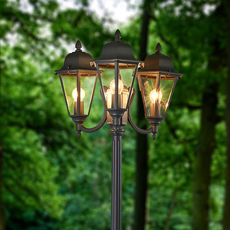 Candélabre Edana à 3 lampes en gris graphite