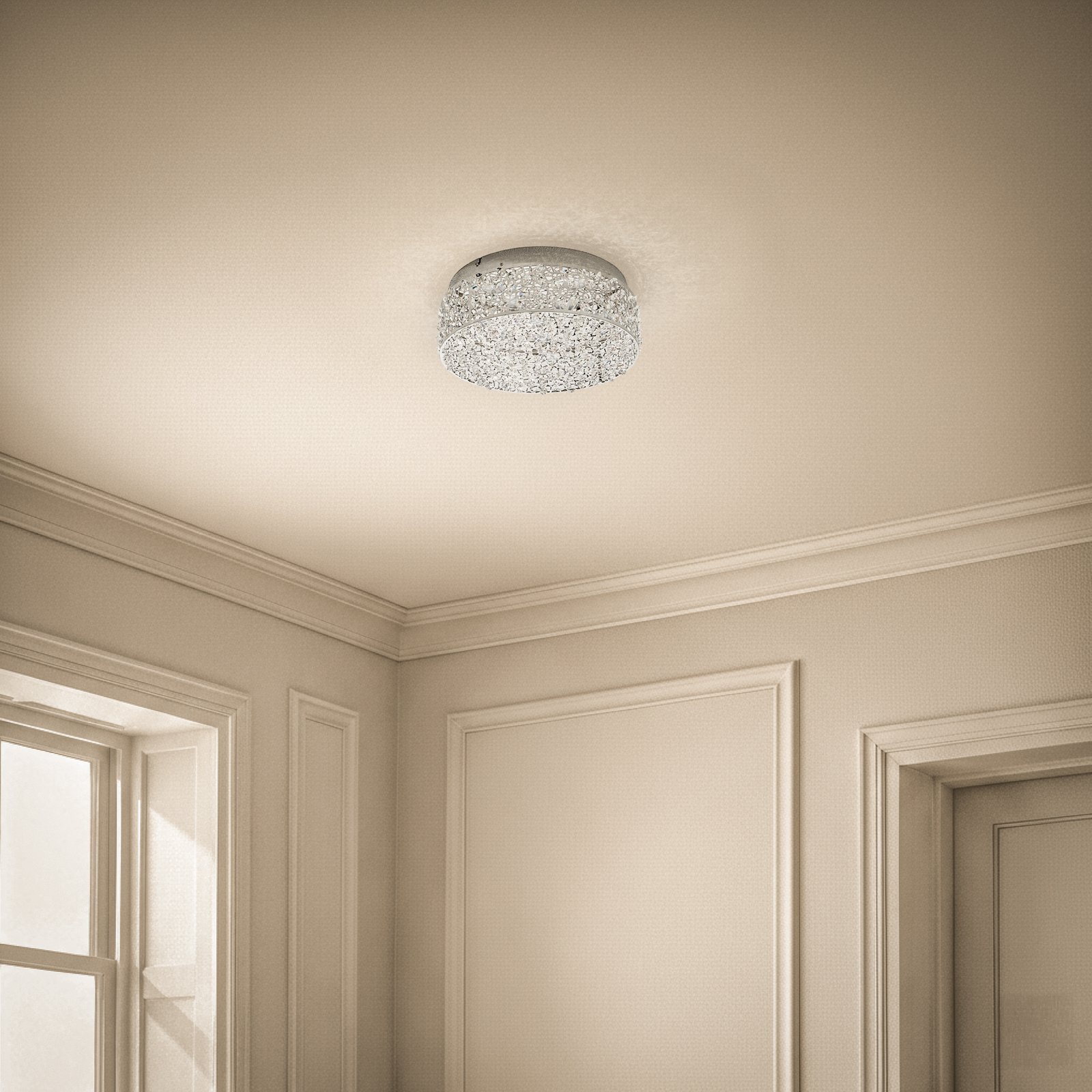Sparkling LED ceiling light Felias, round shape Sparkling LED ceiling light Felias, round shape