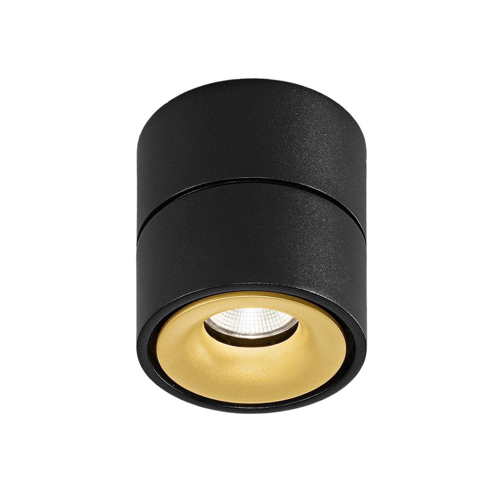 Egger Licht Egger Clippo LED-takspotlight svart-guld 2 700 K