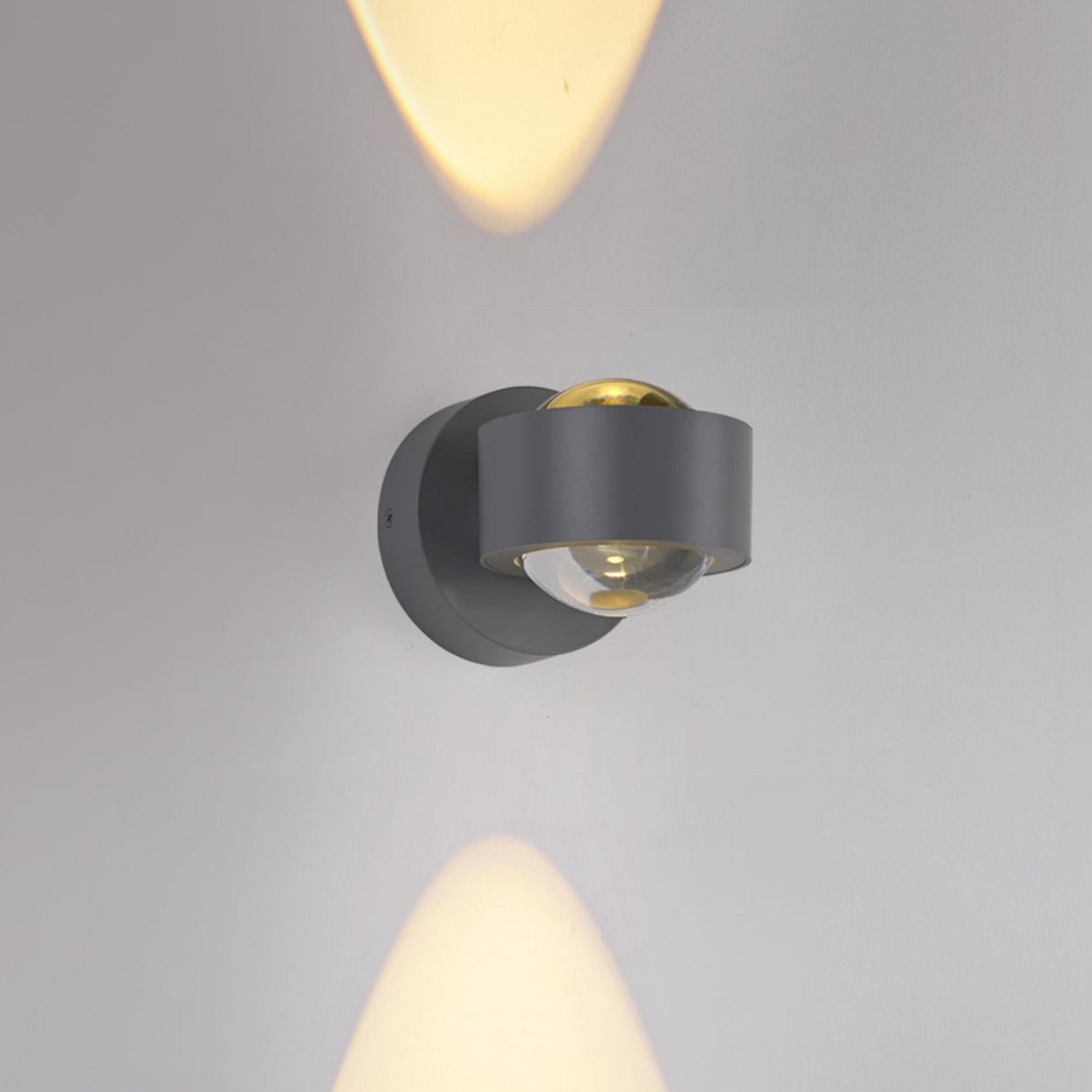 JUST LIGHT. Chia LED zidna svjetiljka na baterije, srebrna, željezna, 3000 K