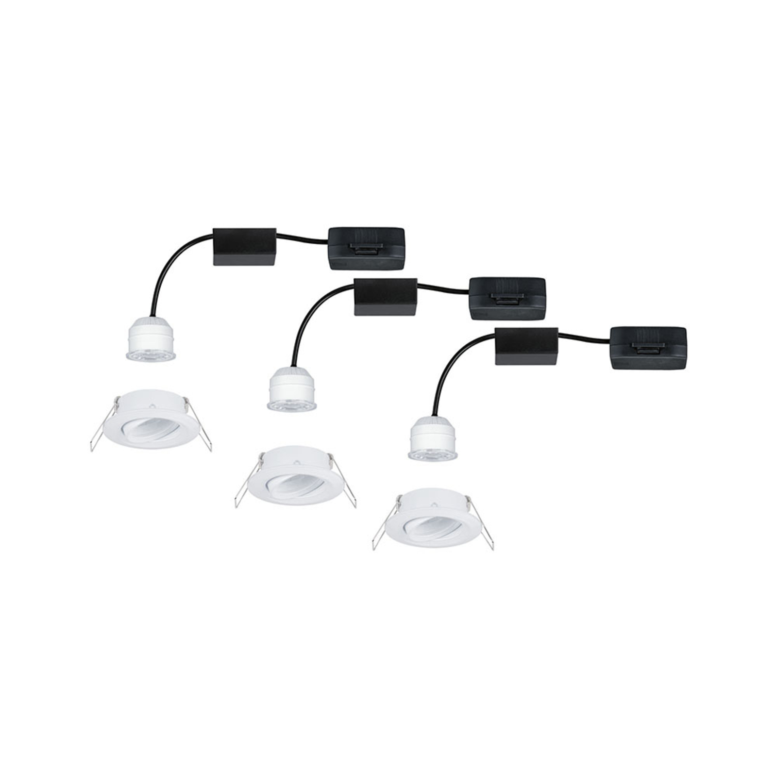 Paulmann Nova mini Plus LED EasyDim lot de 3 blanc