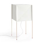 Paper Cube floor lamp, white, UK plug, 74 cm, wood - HAY