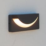 LED-Außenwandleuchte LUPS, dunkelgrau, Breite 23 cm, IP54