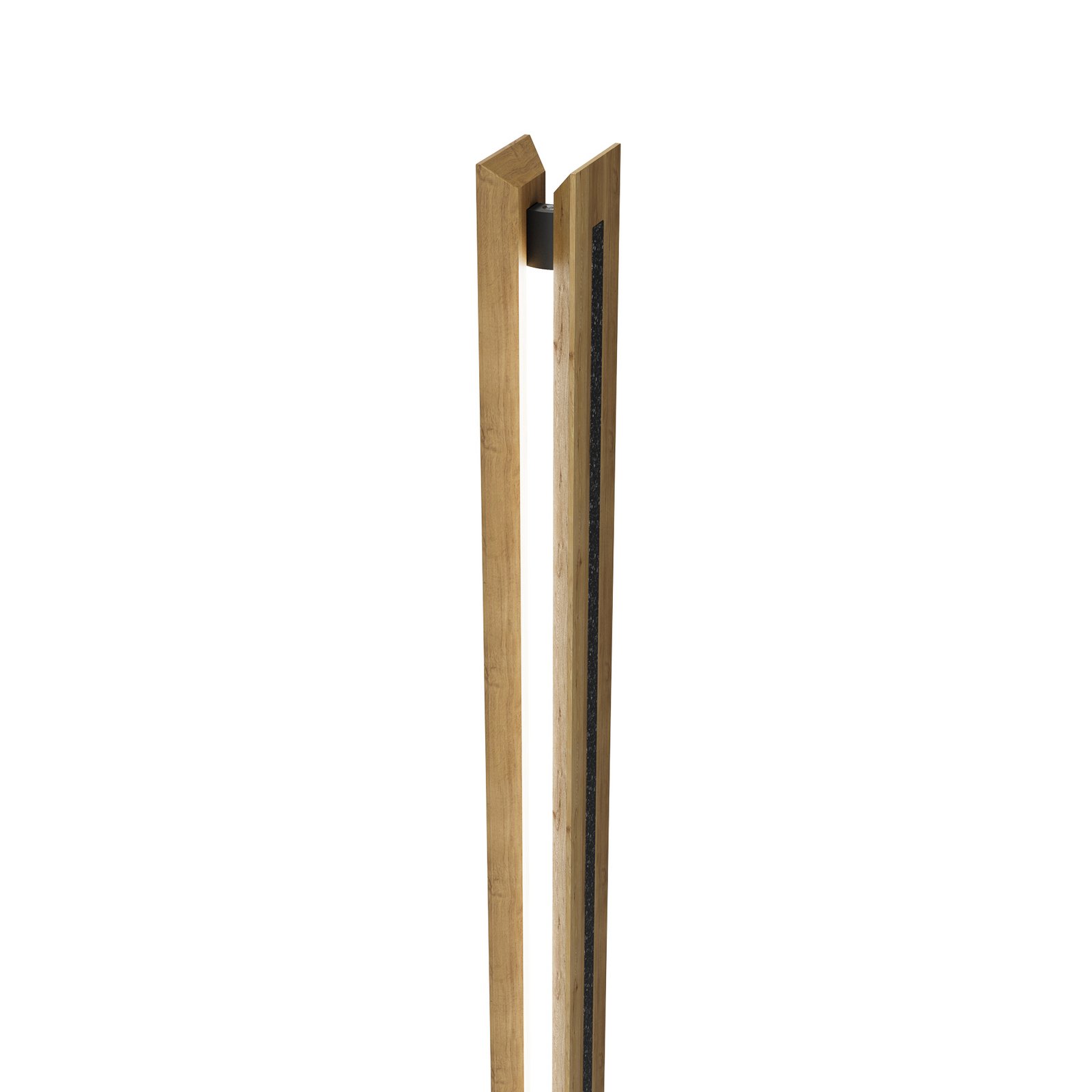 Chile S LED floor lamp, oak/granite, height 152 cm, dimmable