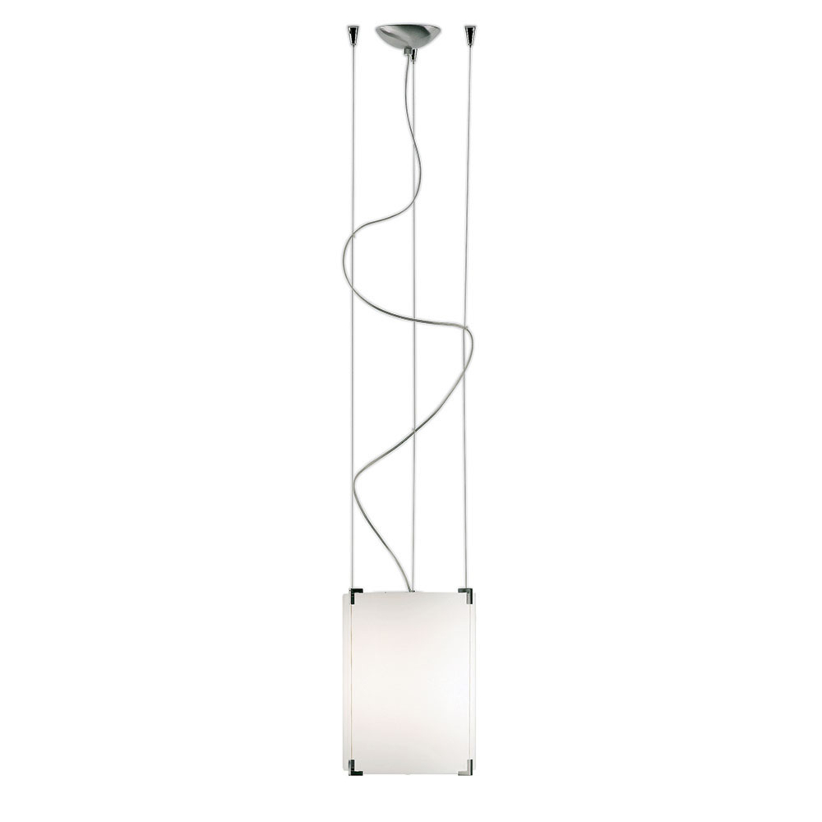 Prandina CPL S1 hanglamp chroom glas opaalwit